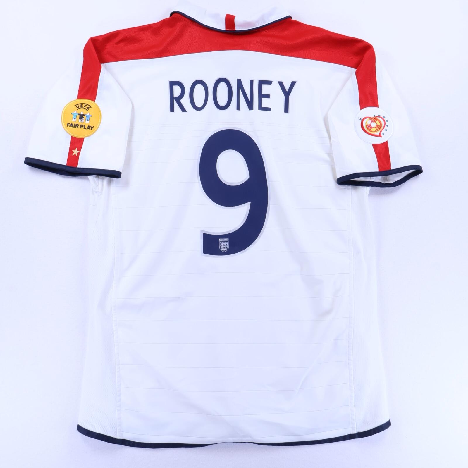 England Rooney #9 2003/05 Home Shirt - XL- BACK
