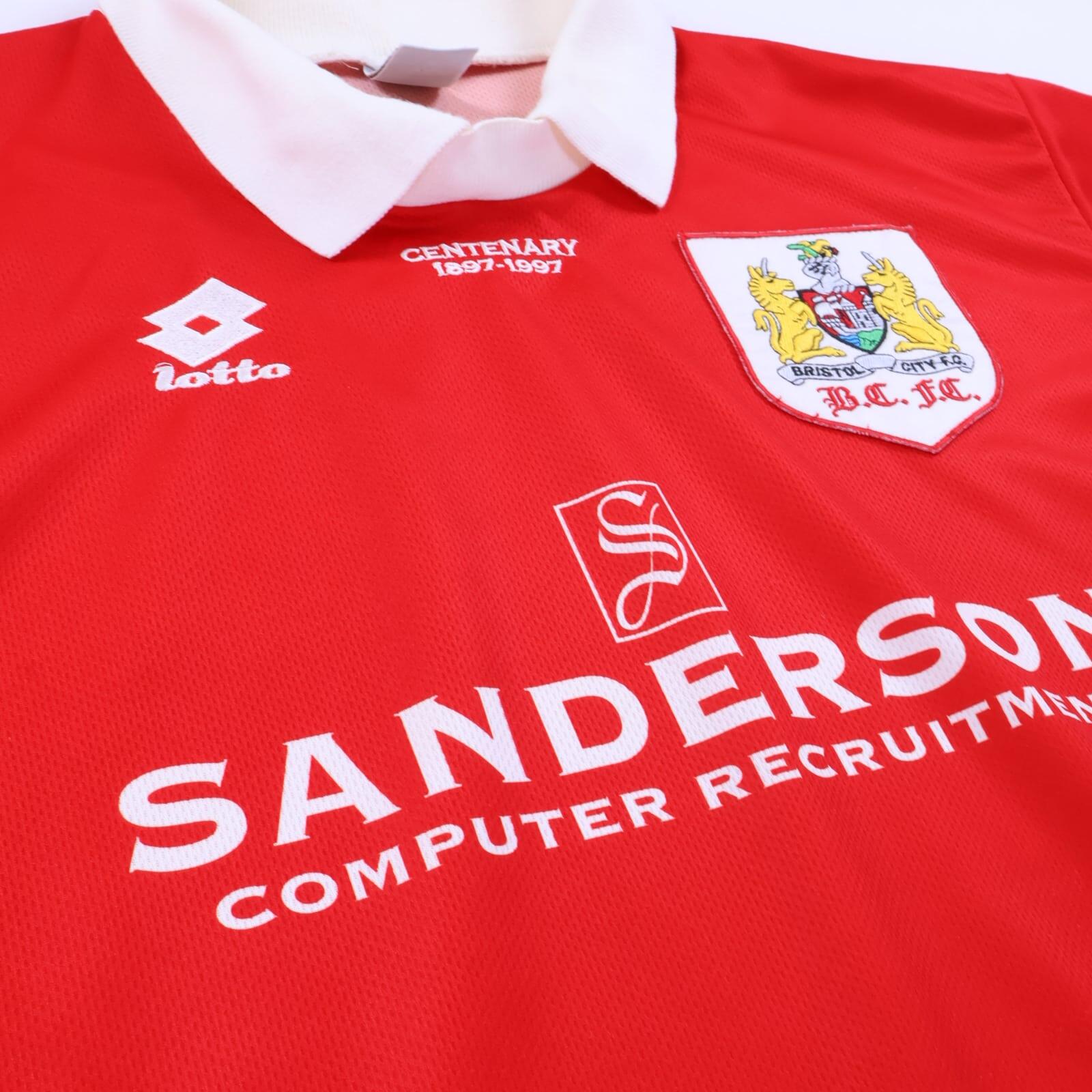 Bristol City F.C 1996/97 Home Shirt - Centenary - XL- BACK