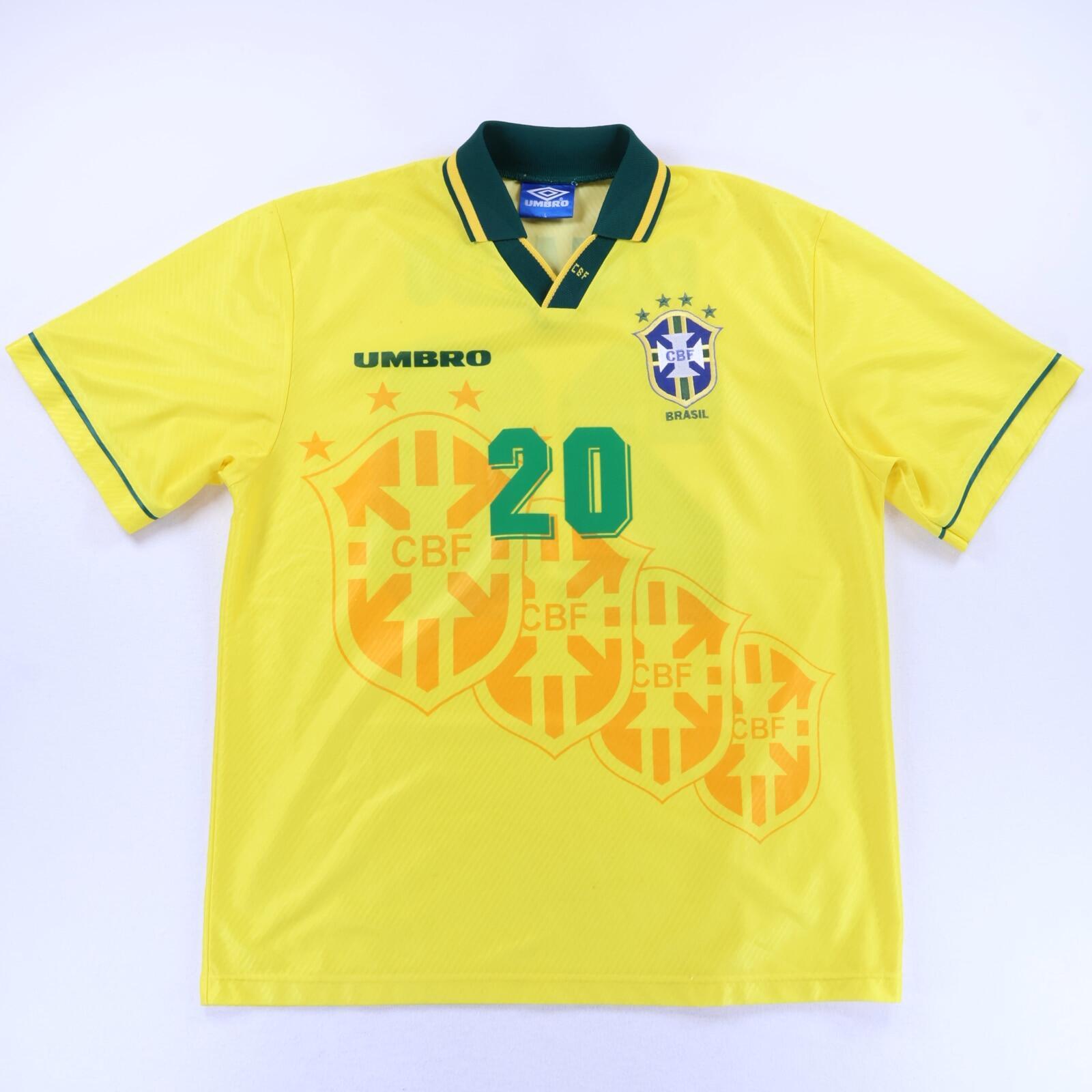 Brazil Ronaldo #20 1994/96 Home Shirt - L- BACK