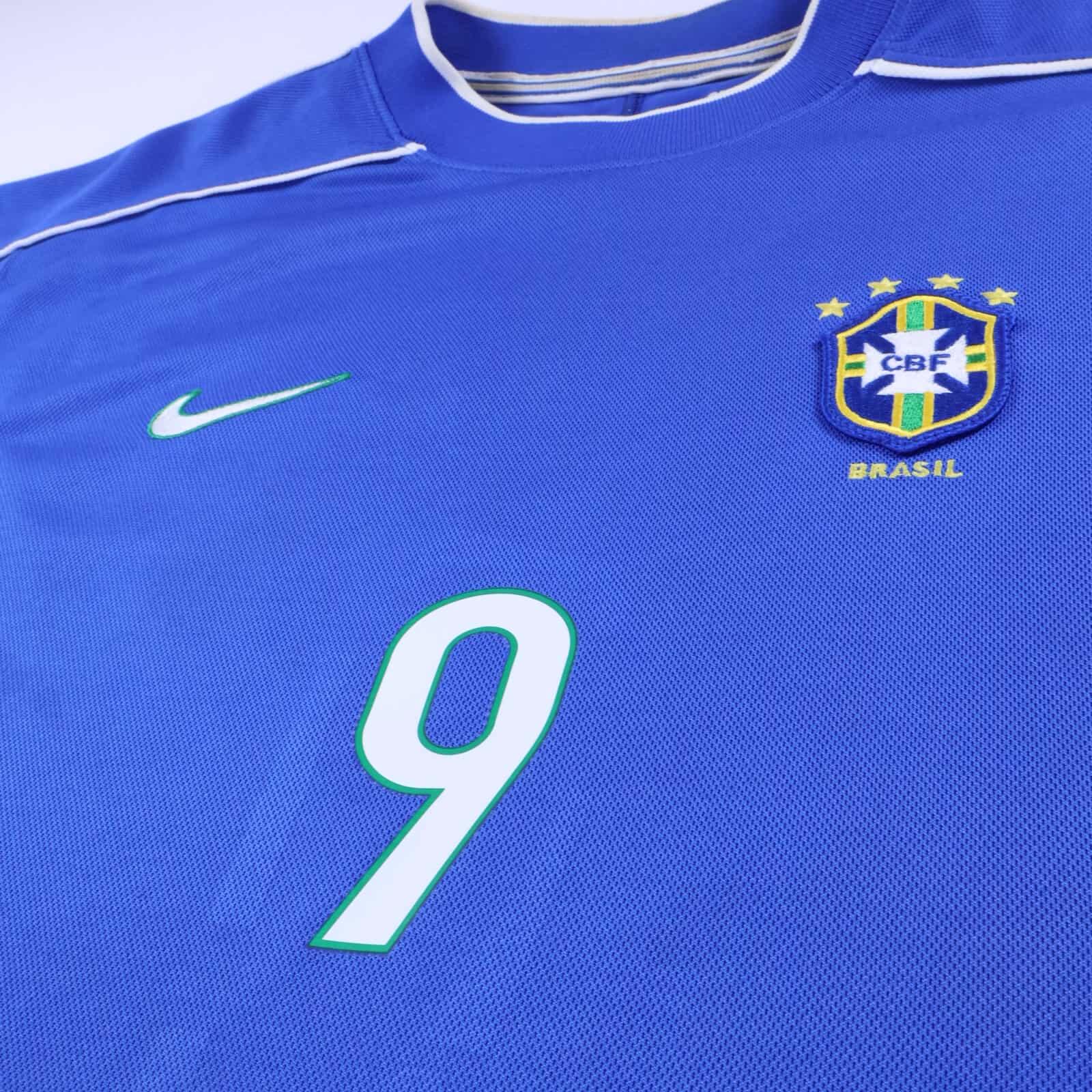 Brazil Ronaldo #9 1998/ Away Shirt - L