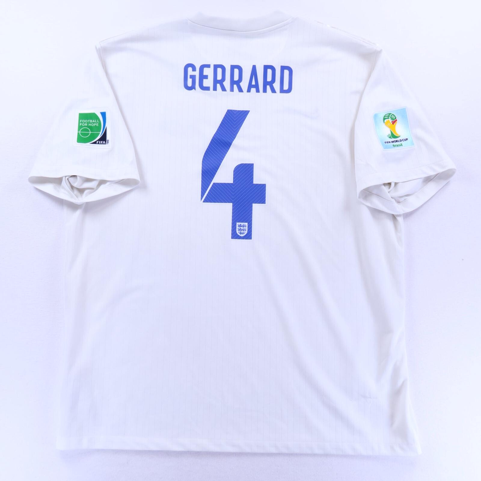 England Gerrard #4 2014/15 Home Shirt - XXL- FRONT