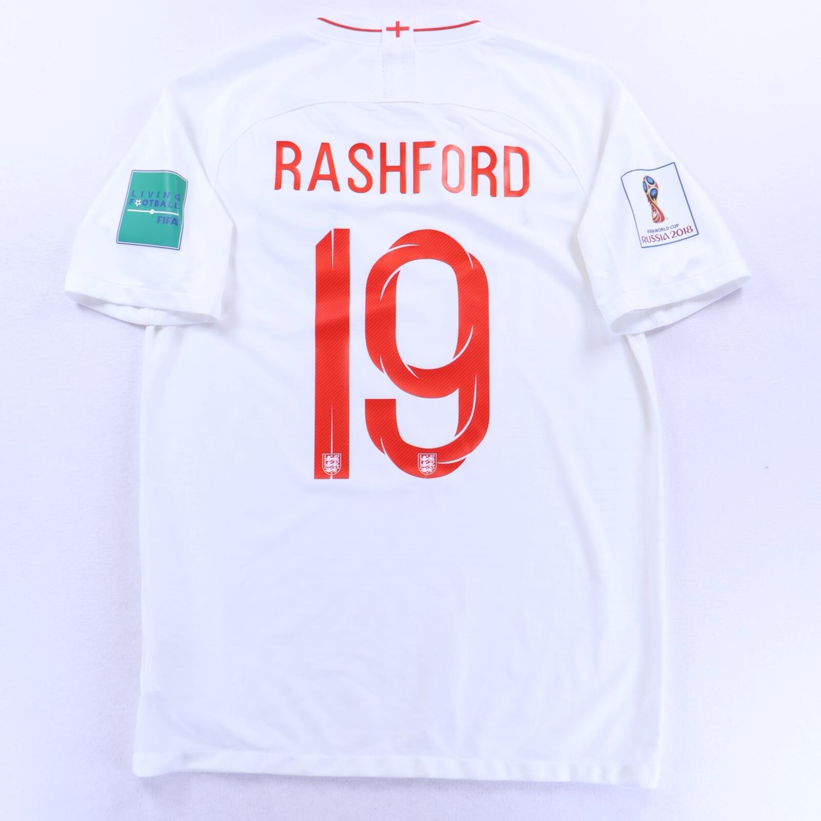 England Rashford #19 2018/19 Home Shirt - M- FRONT