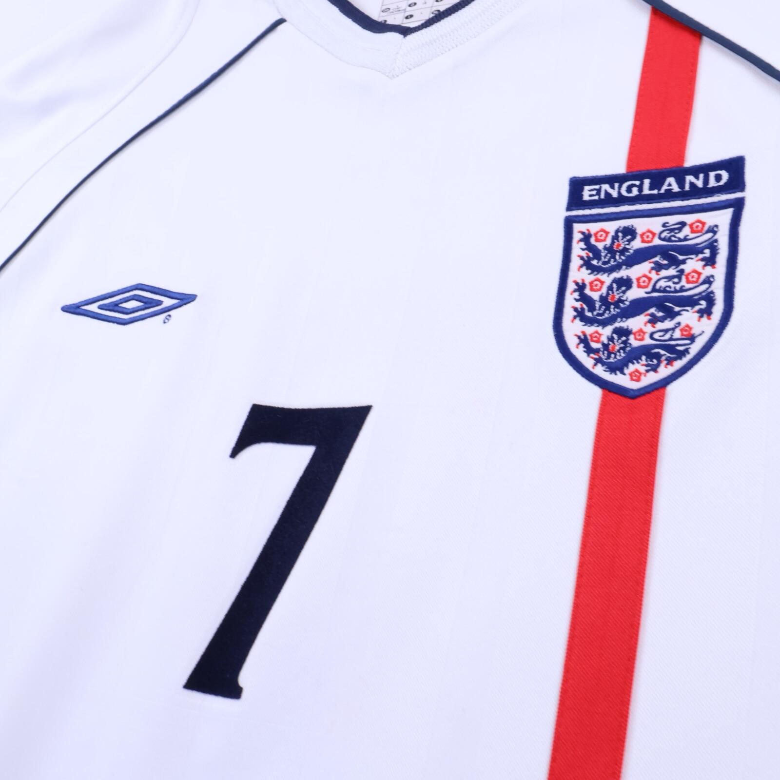 England Beckham #7 2001/03 Home Shirt - L