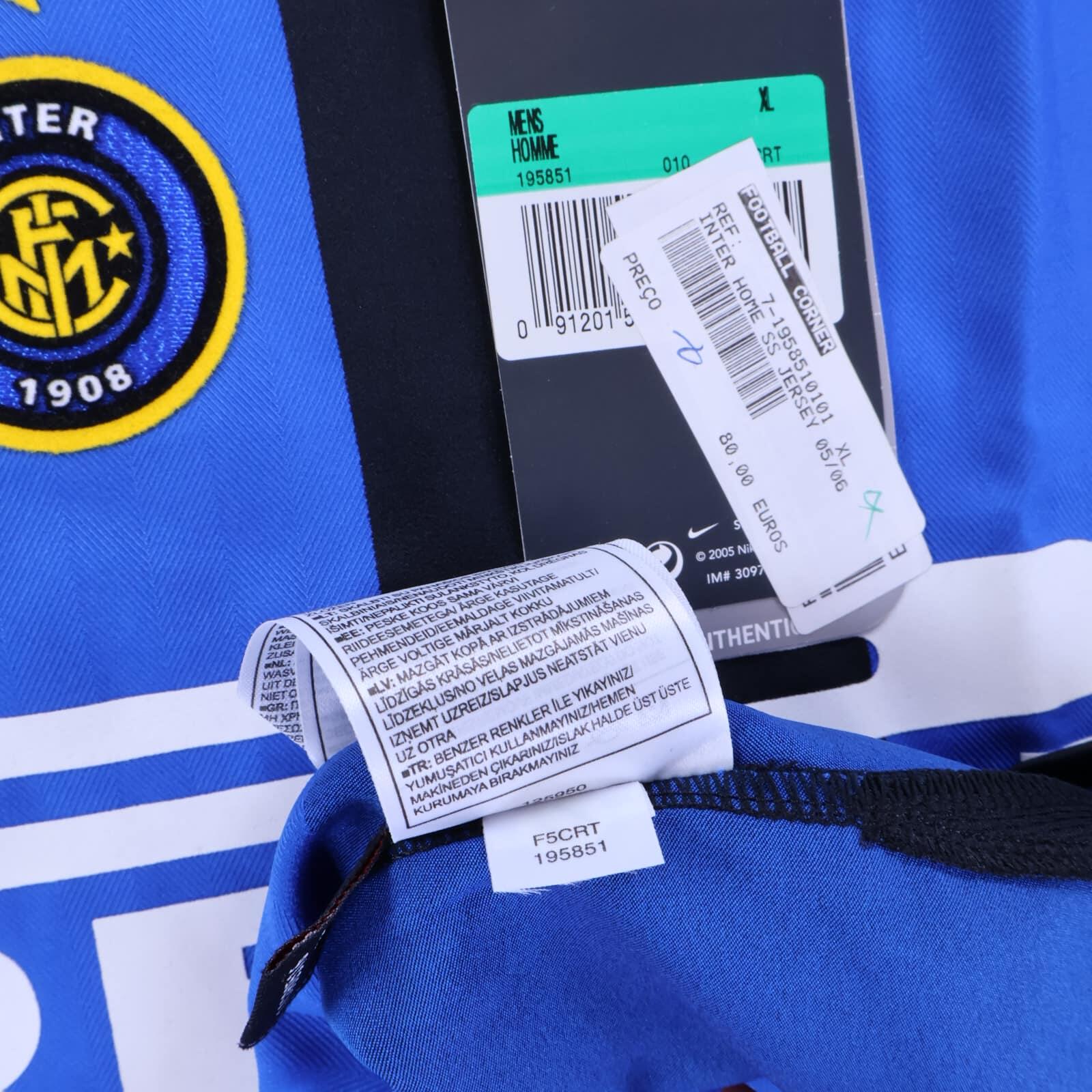 Inter Milan Adriano #10 2005/06 Home Shirt - XL