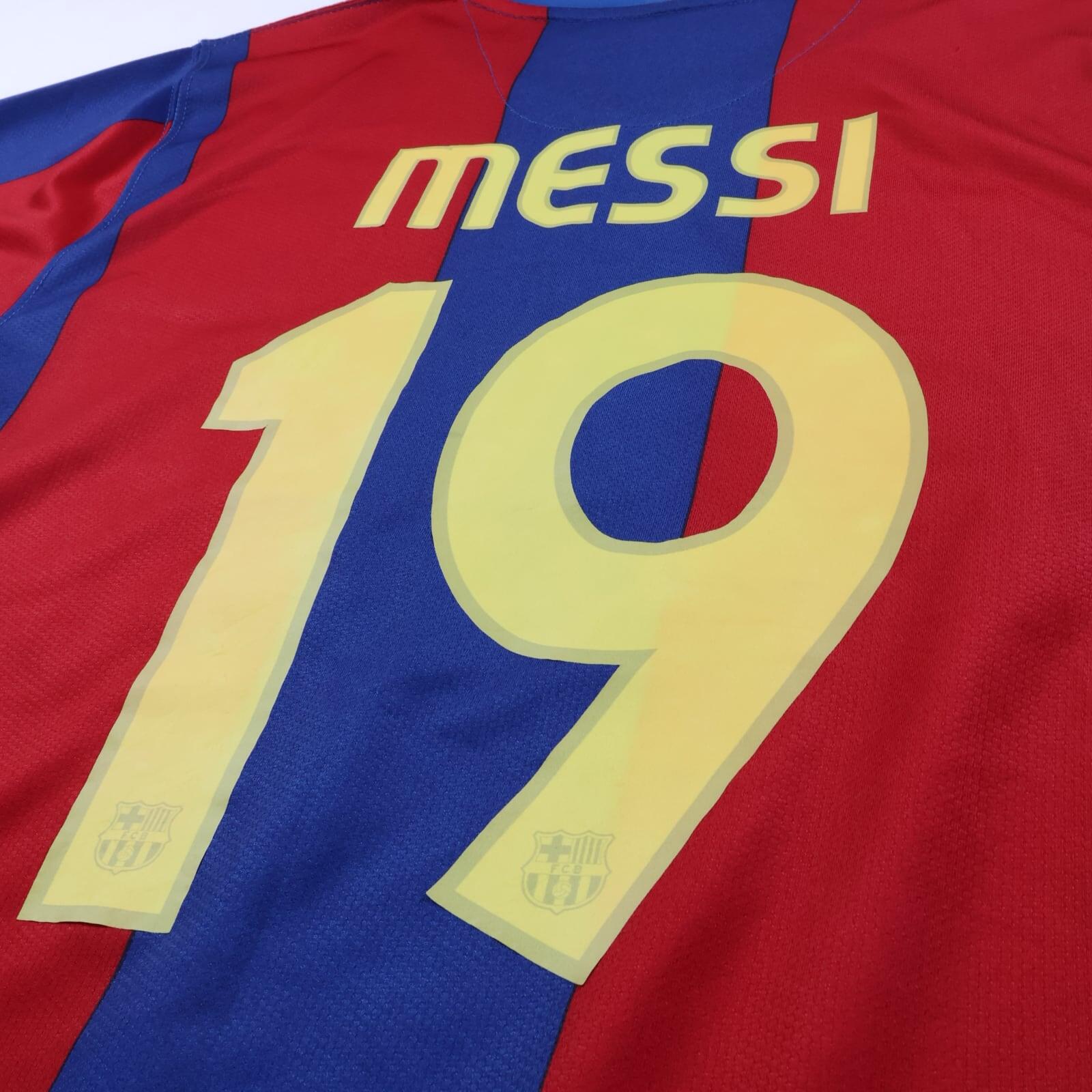 Barcelona Messi #19 2007/08 Home Shirt - M- TAGS