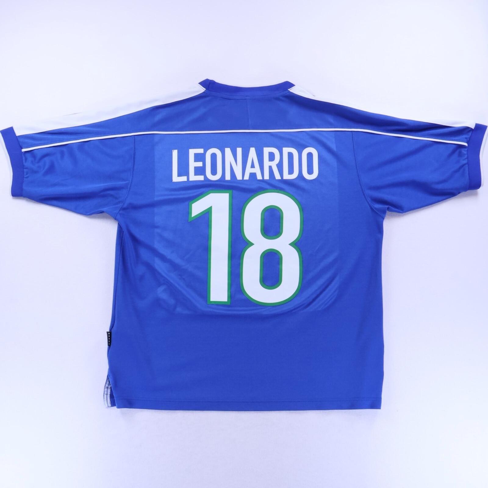 Brazil Leonardo #18 1998/00 Away Shirt - L- BACK