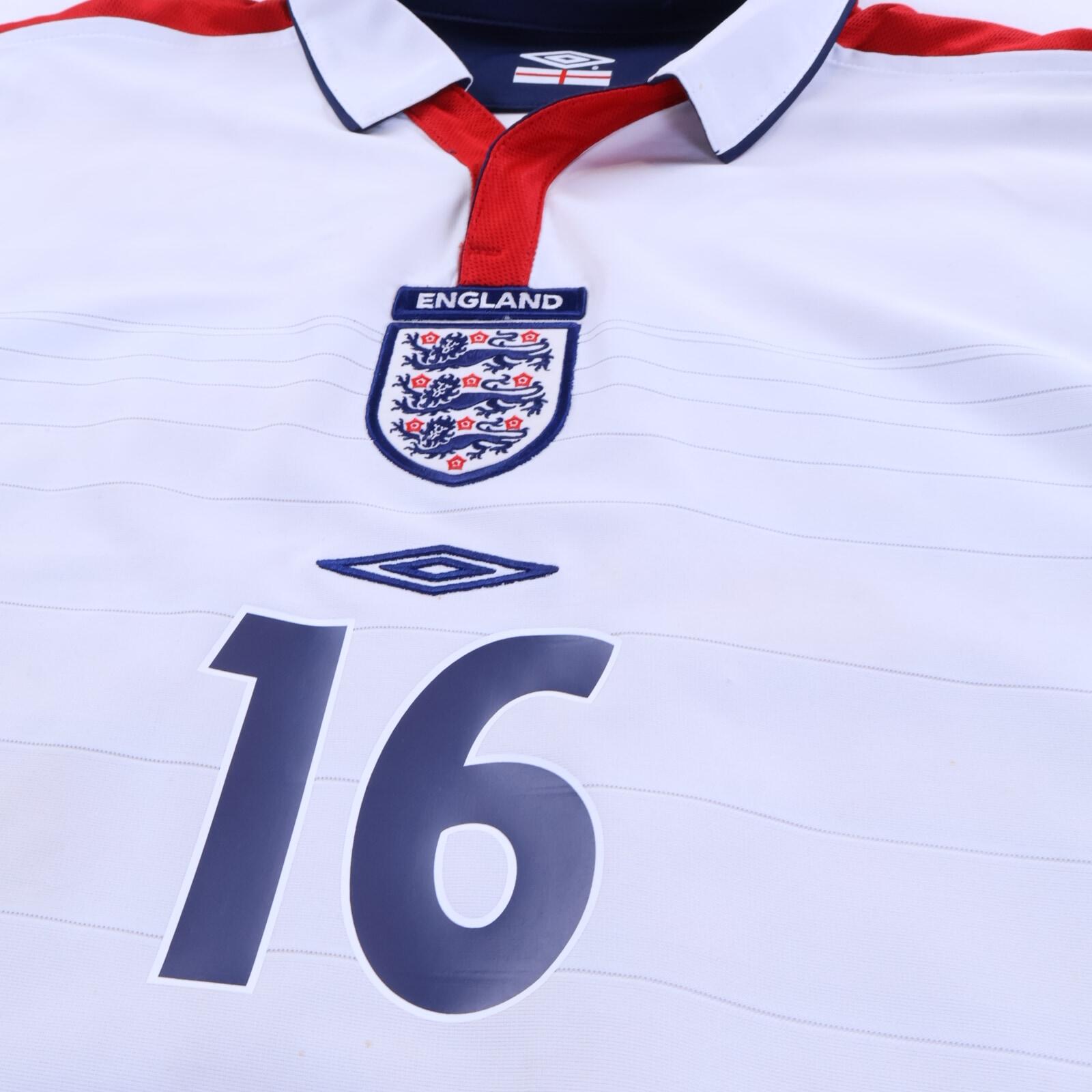 England Carragher #16 2003/05 Home Shirt - Reversible - L