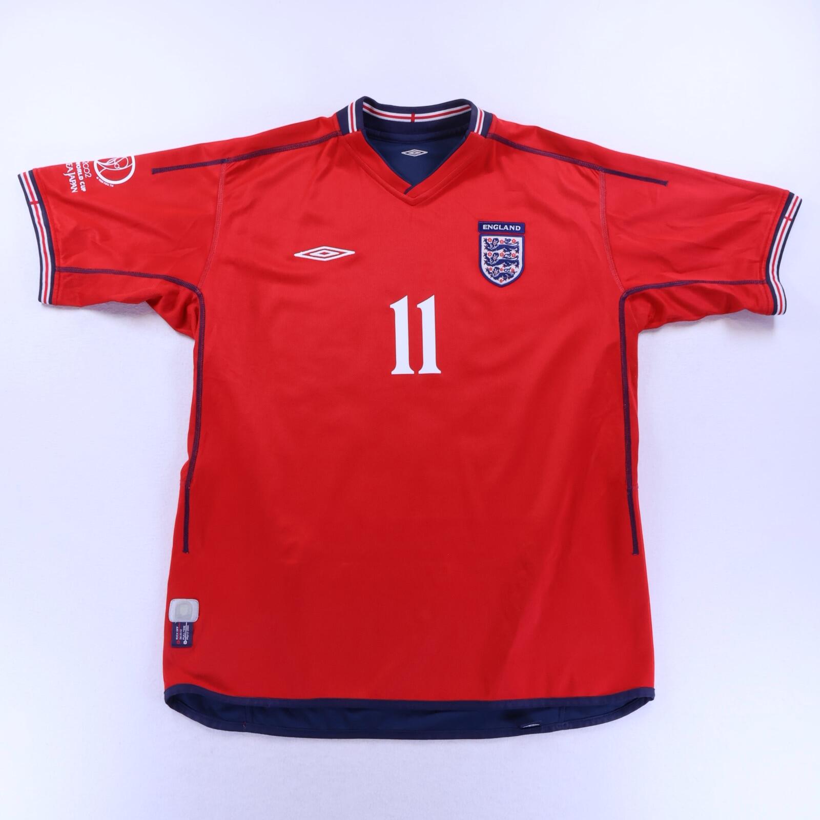 England Heskey #11 2002/04 Away Shirt - Reversible - 2XL- BACK