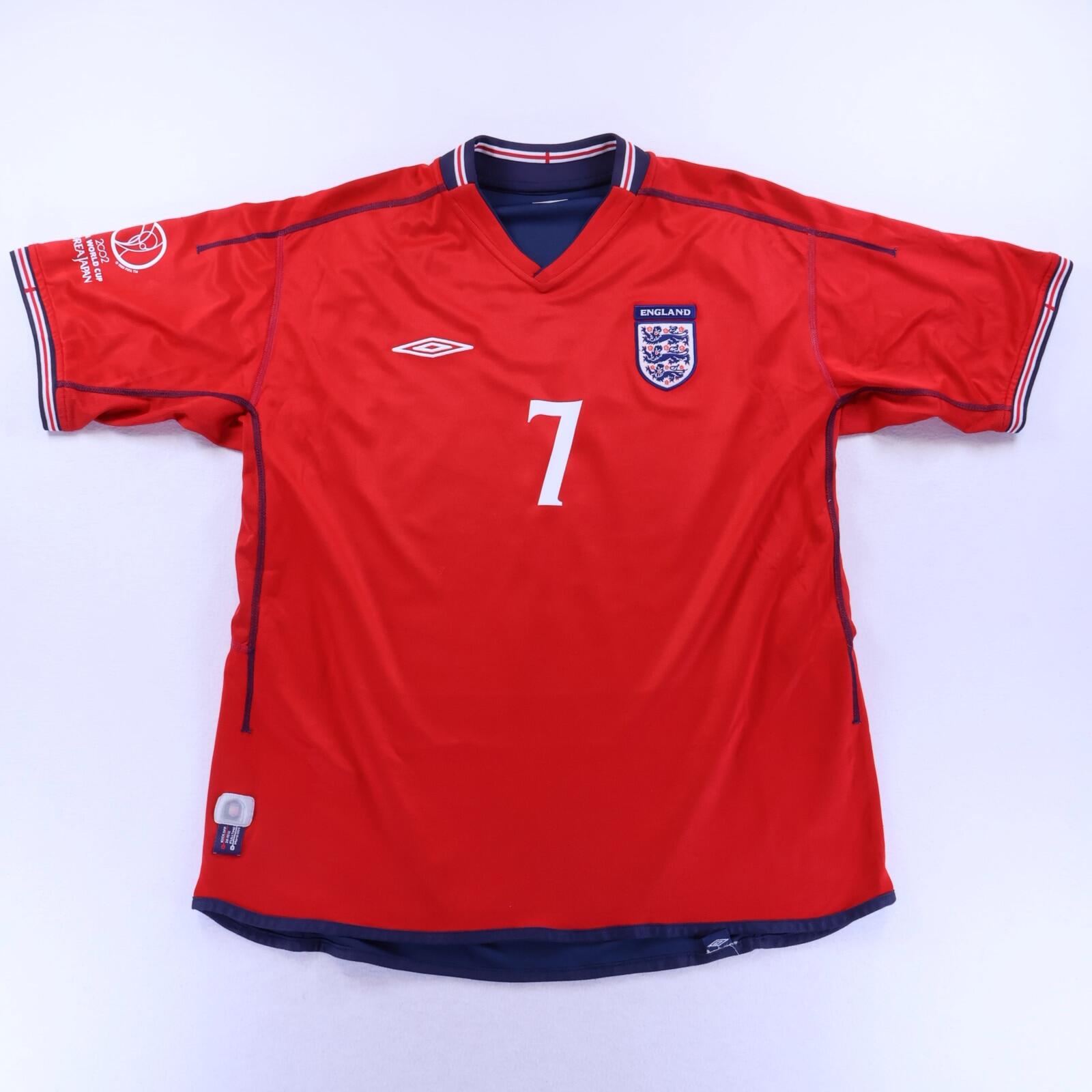 England Beckham #7 2002/04 Away Shirt - Reversible - XL- BACK