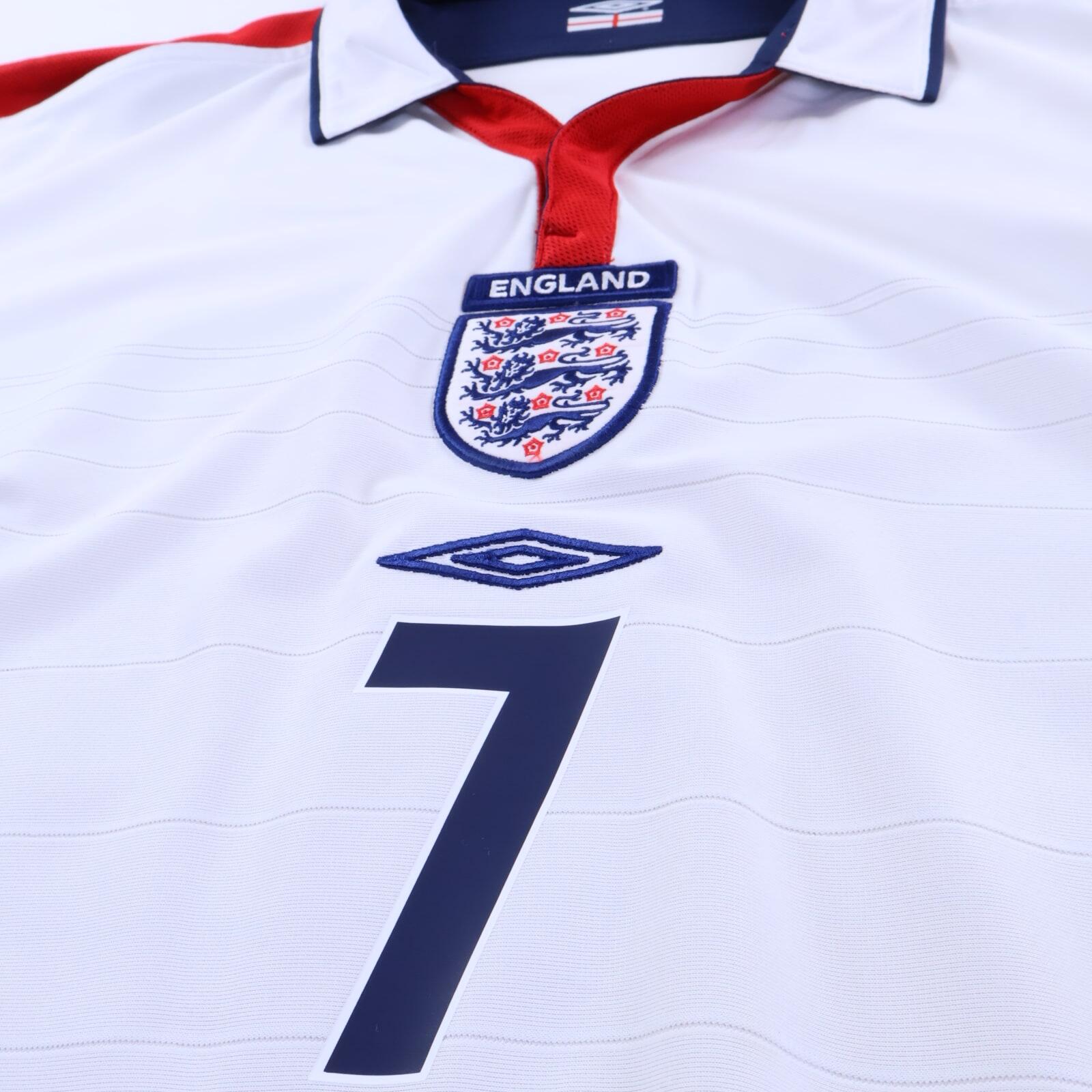 England Beckham #7 2003/05 Home Shirt - Reversible - 2XL