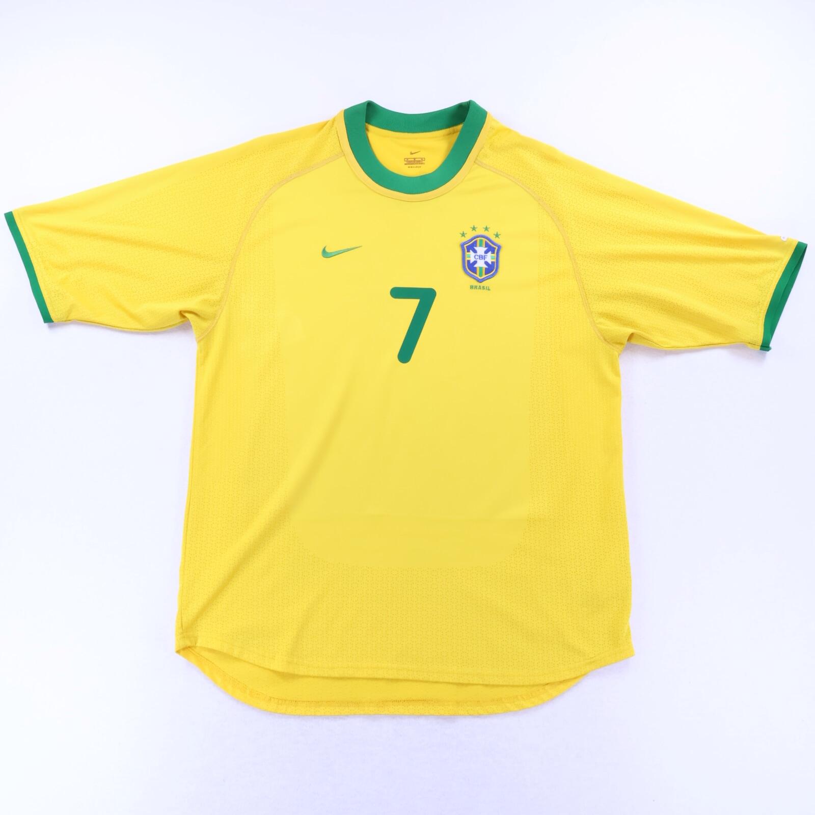 *MINT* Brazil Ronaldinho #7 2000/02 Home Shirt - M