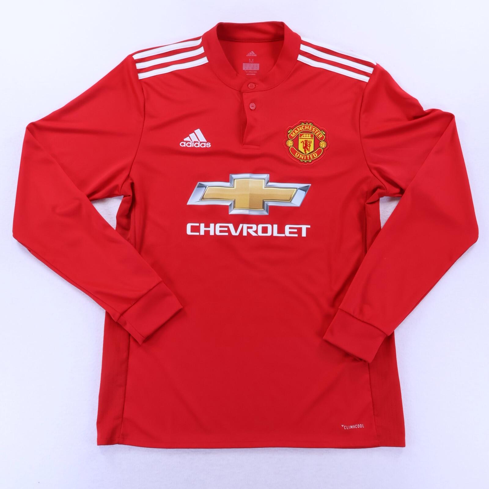 Manchester United Pogba #6 2017/18 Home Shirt - Long Sleeve - M