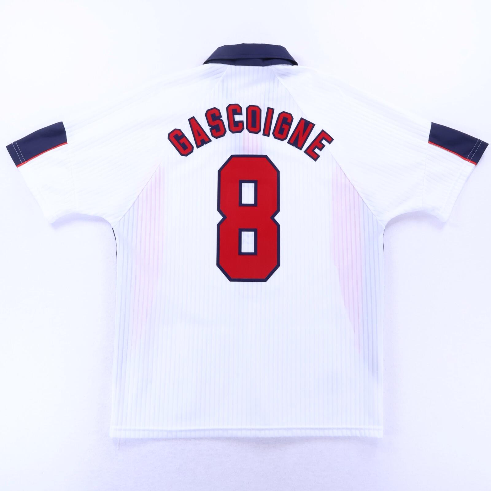 England Gascoigne #8 1997/99 Home Shirt - M