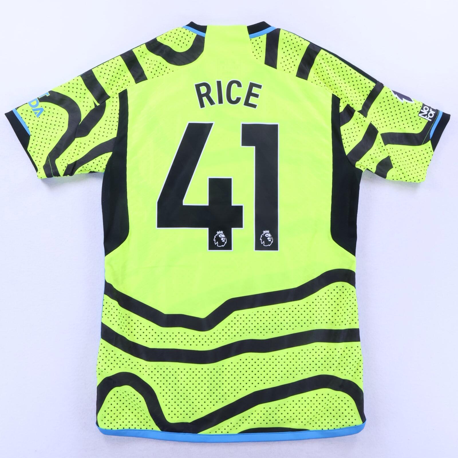 *MINT* Arsenal Rice #41 2023/24 Match Issue Away Shirt - M