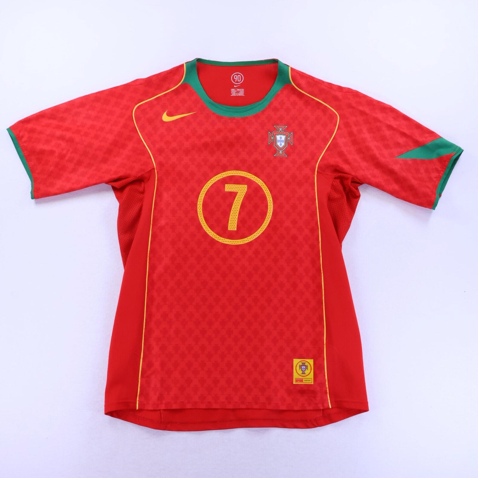 Portugal Figo #7 2004/06 Limited Edition Home Shirt - L