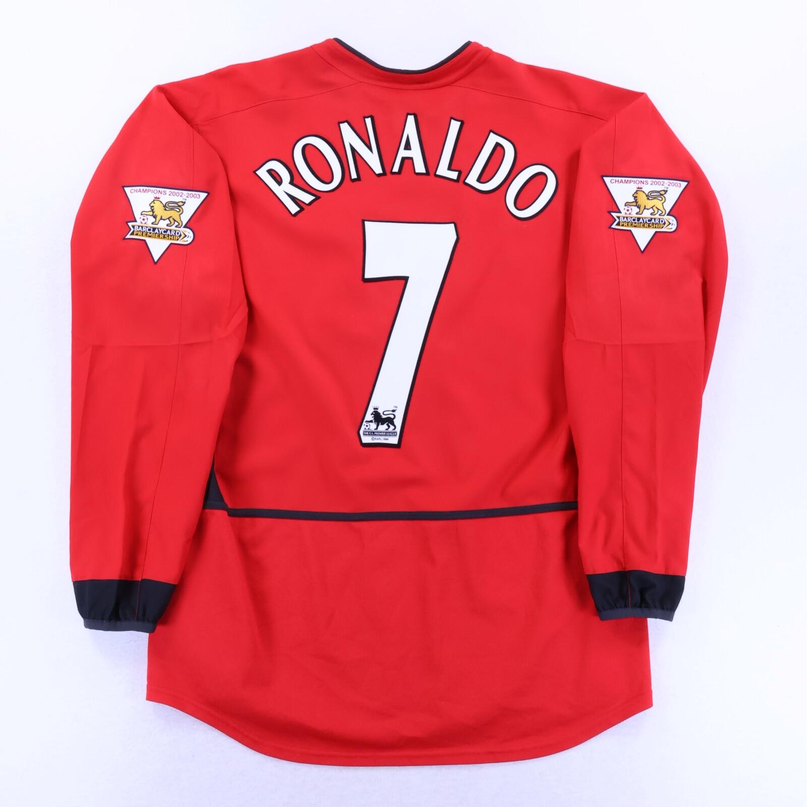 Manchester United Ronaldo #7 2002/04 Home Shirt - Long Sleeve - M