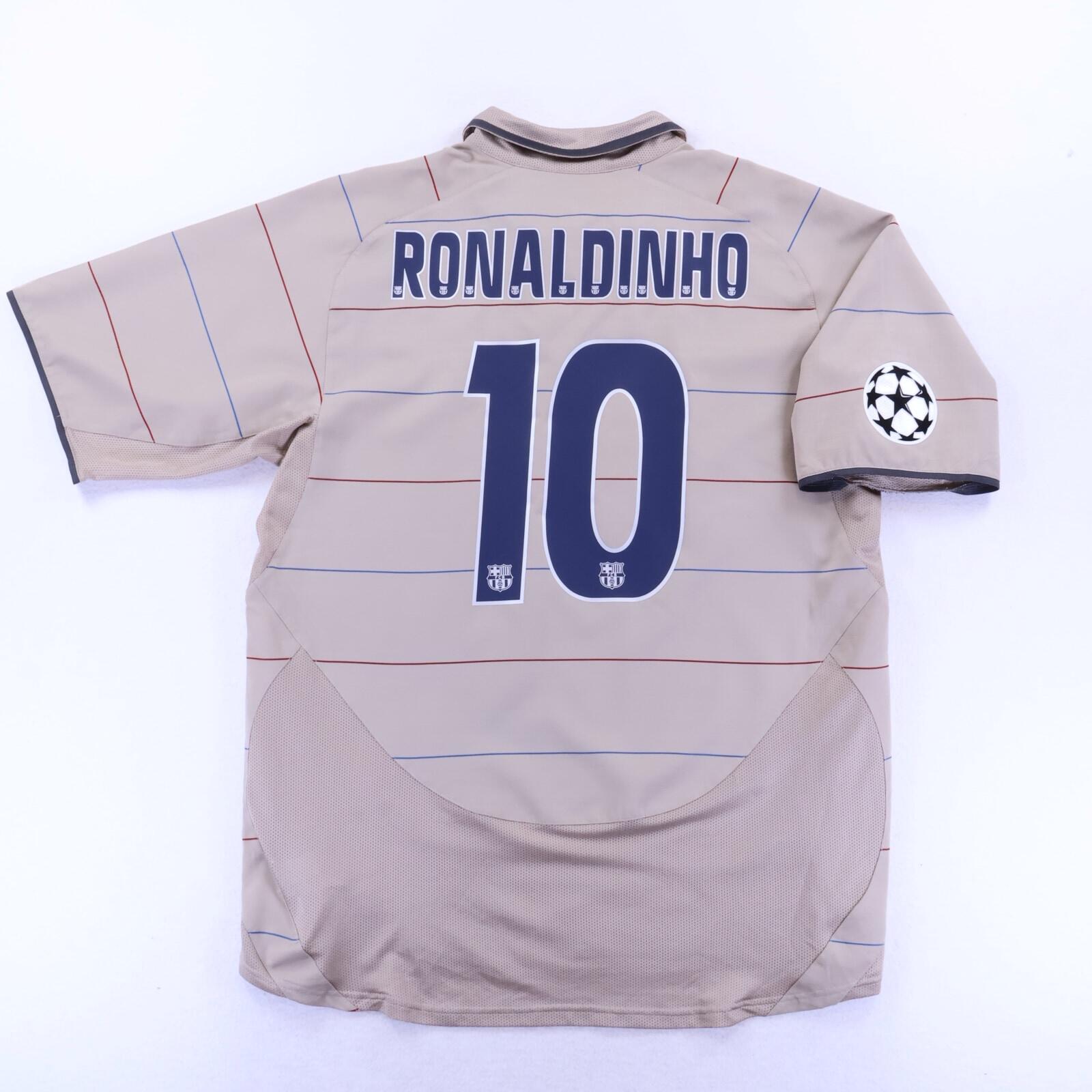 *MINT* Barcelona Ronaldinho #10 2003/04 Away Shirt - L