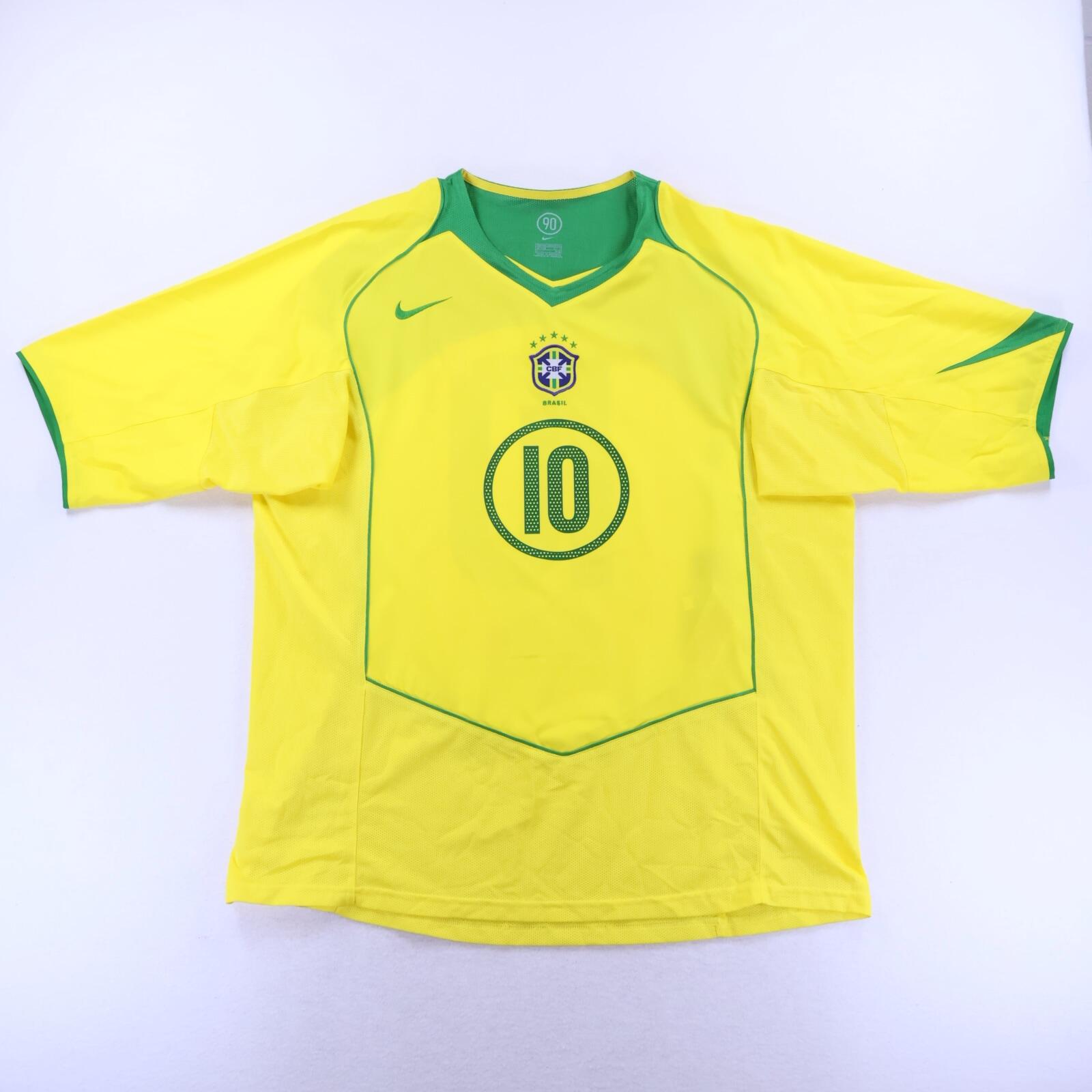 *MINT* Brazil Ronaldinho #10 2004/06 Home Shirt - 2XL