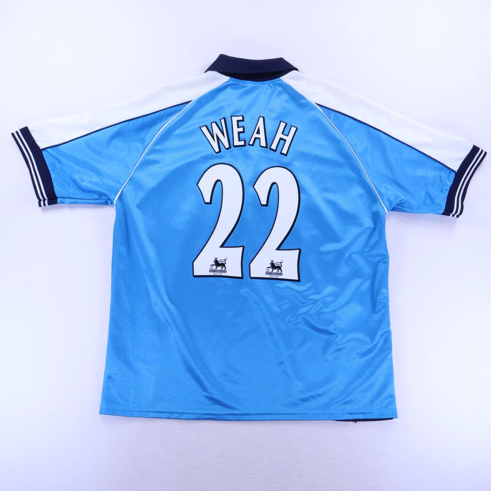 *MINT* Manchester City Weah #22 1999/01 Home Shirt - XL