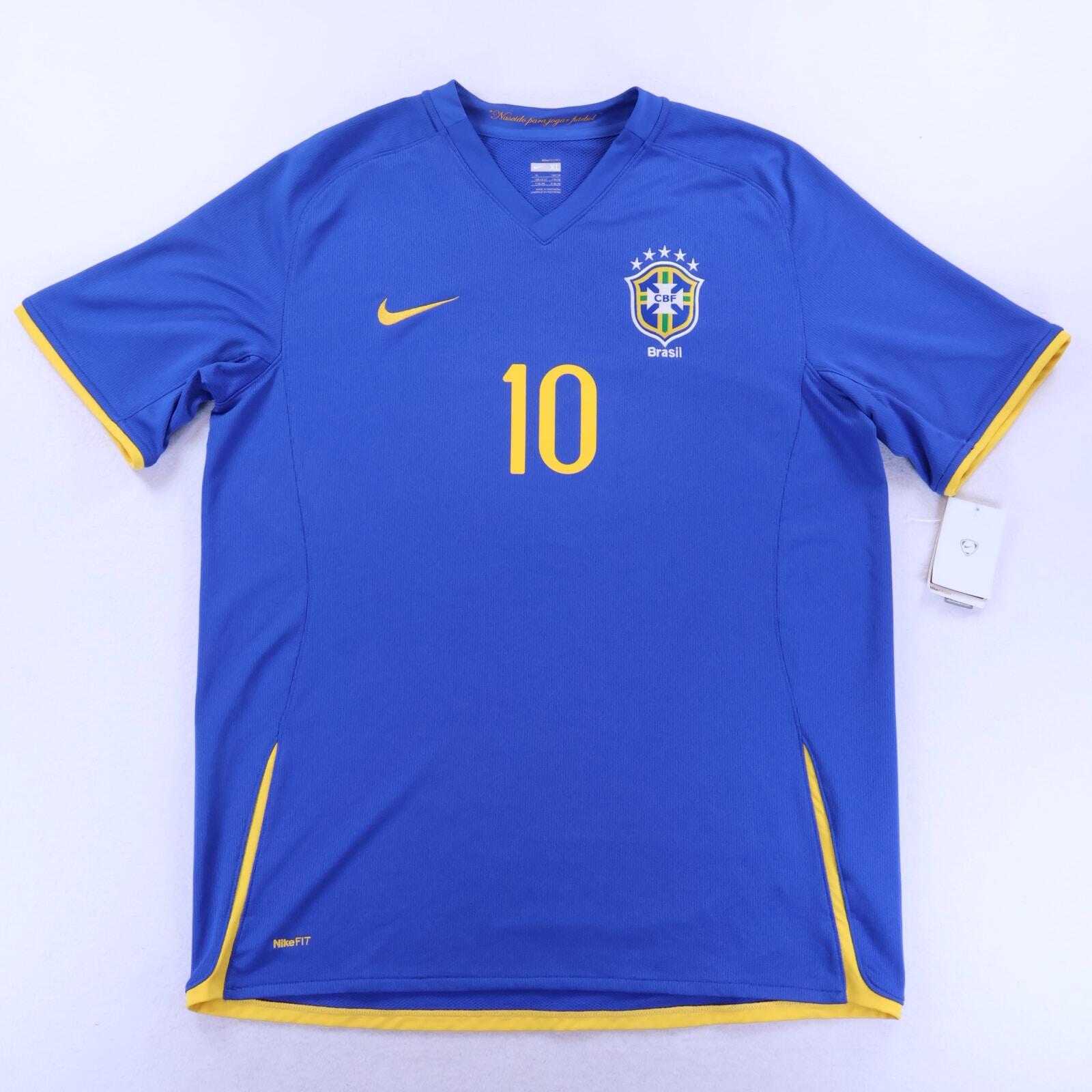 *NWT* Brazil Ronaldinho #10 2008/10 Away Shirt - XL