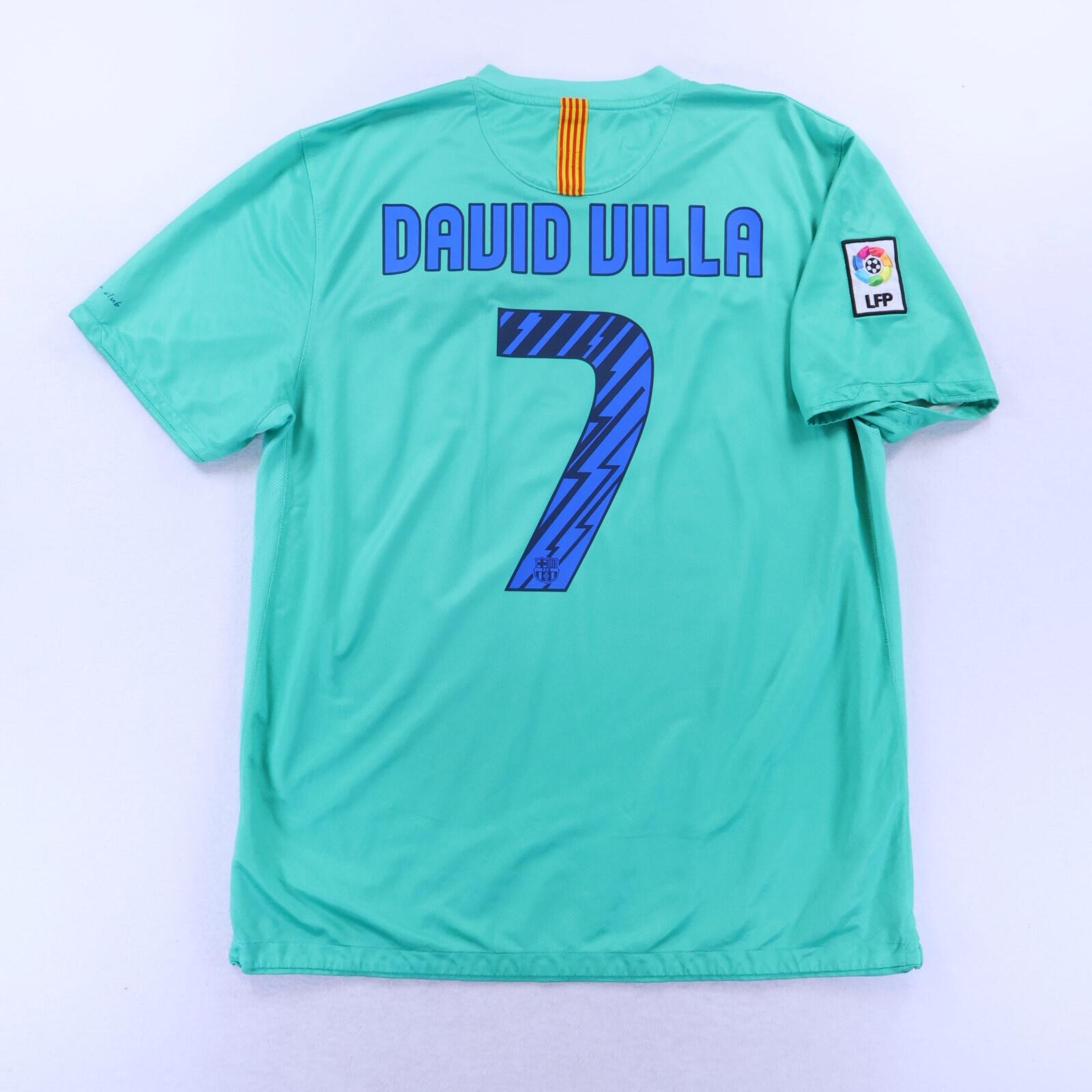 Barcelona David Villa #7 2010/11 Away Shirt - XL