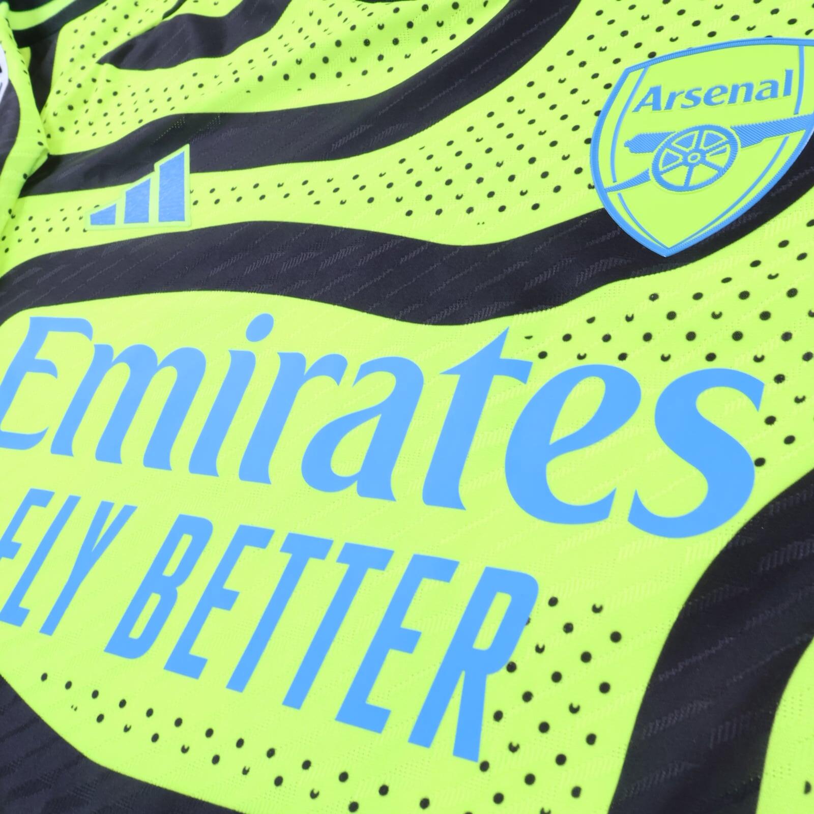 Arsenal Odegaard #8 2023/24 Away Shirt - Player Issue - L