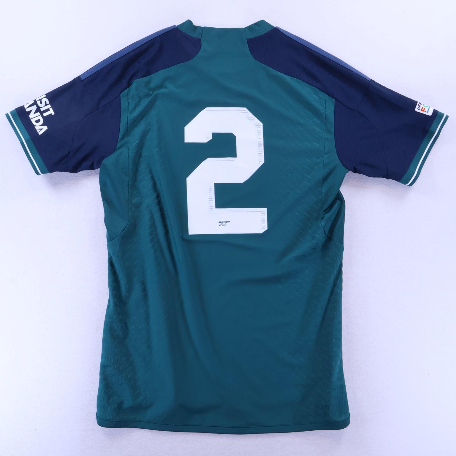 Arsenal #2 2023/24 Away Shirt - Player Issue - M