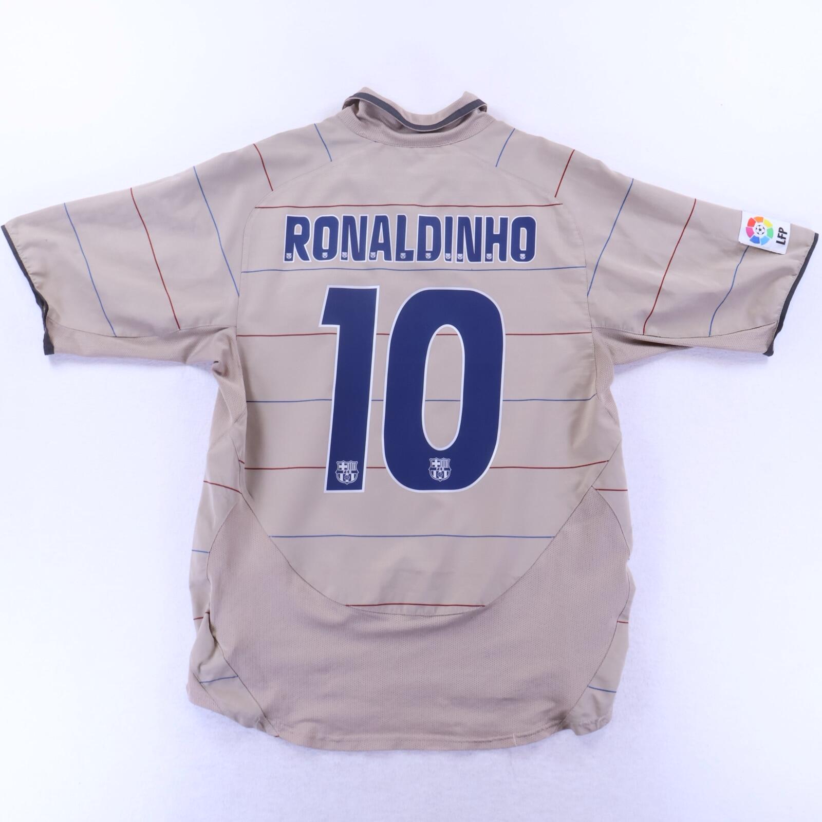 Barcelona Ronaldinho #10 2003/05 Away Shirt - L
