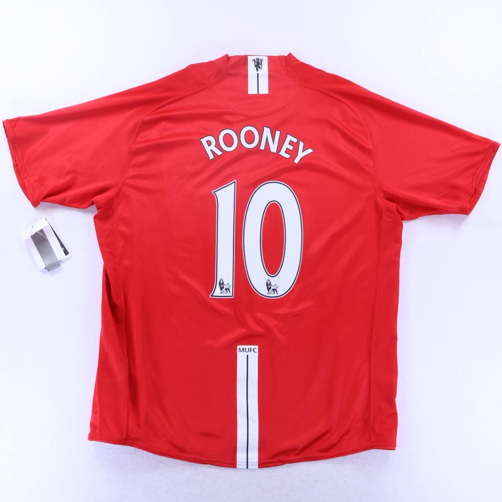 *NWT* Manchester United Rooney #10 2007/08 Home Shirt - XL
