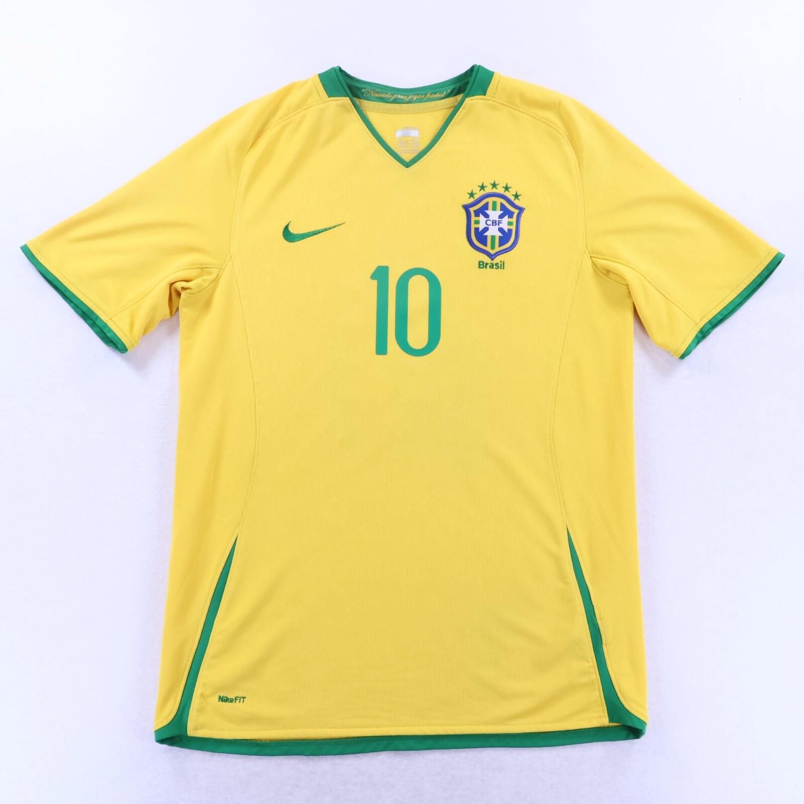 Brazil Ronaldinho #10 2008/10 Home Shirt - M