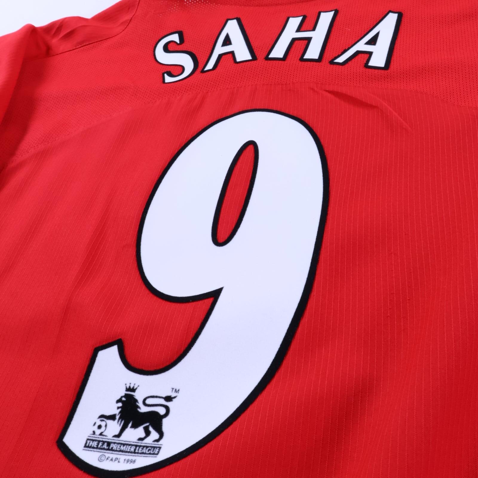 *MINT* Manchester United Saha #9 2004/06 Home Shirt - XL