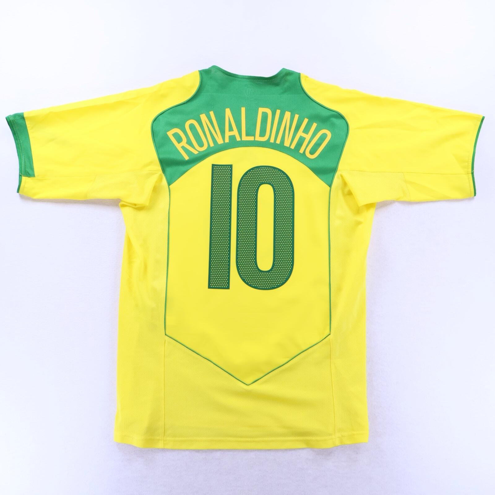 Brazil Ronaldinho #10 2004/06 Home Shirt - M