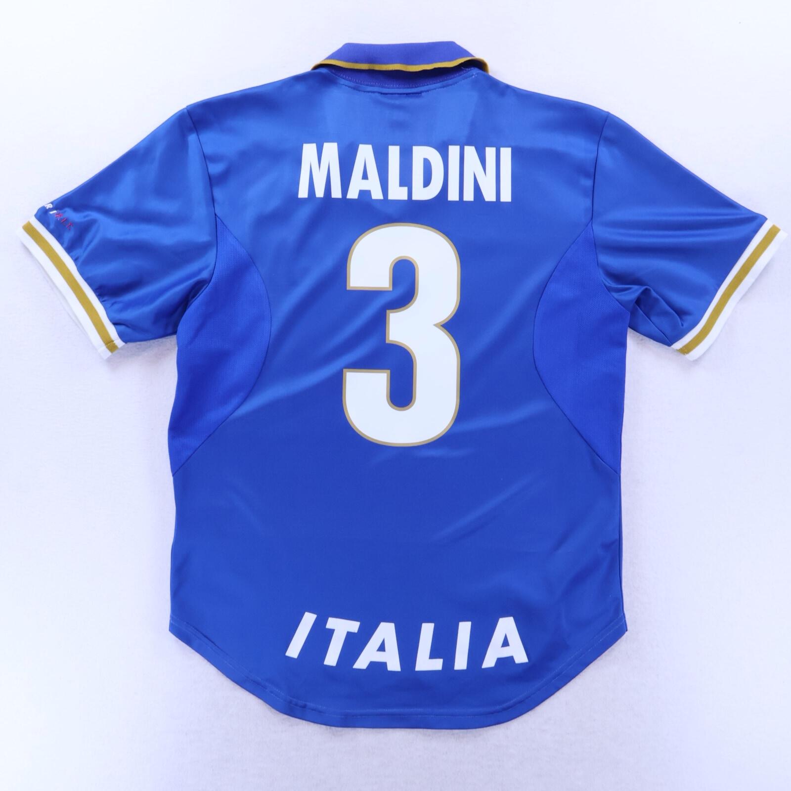*MINT* Italy Maldini #3 1996/97 Home Shirt - M