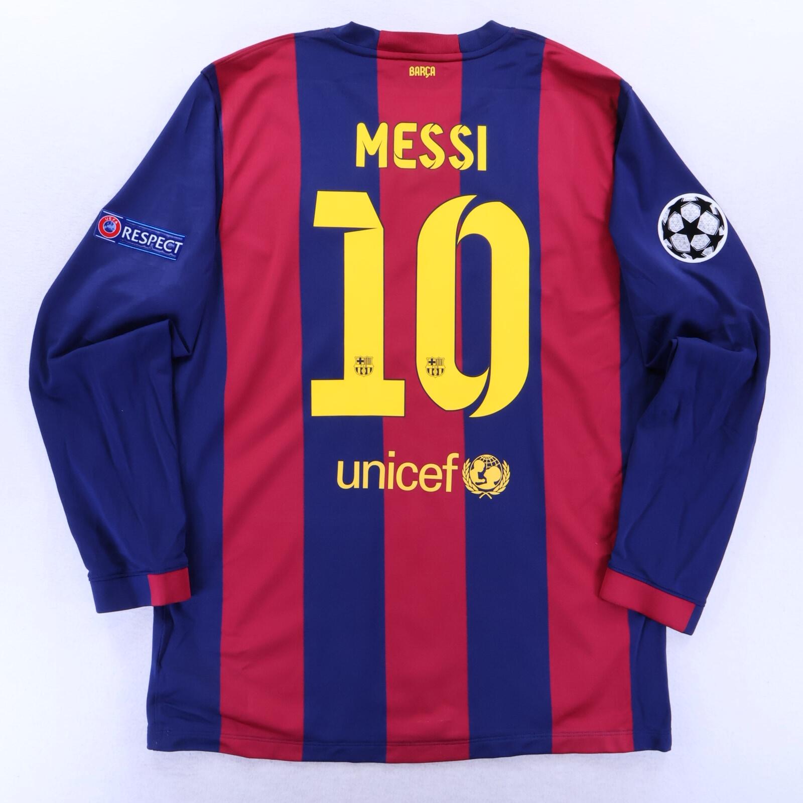 *MINT* Barcelona Messi #10 2014/15 Home Shirt - Long Sleeve - XL