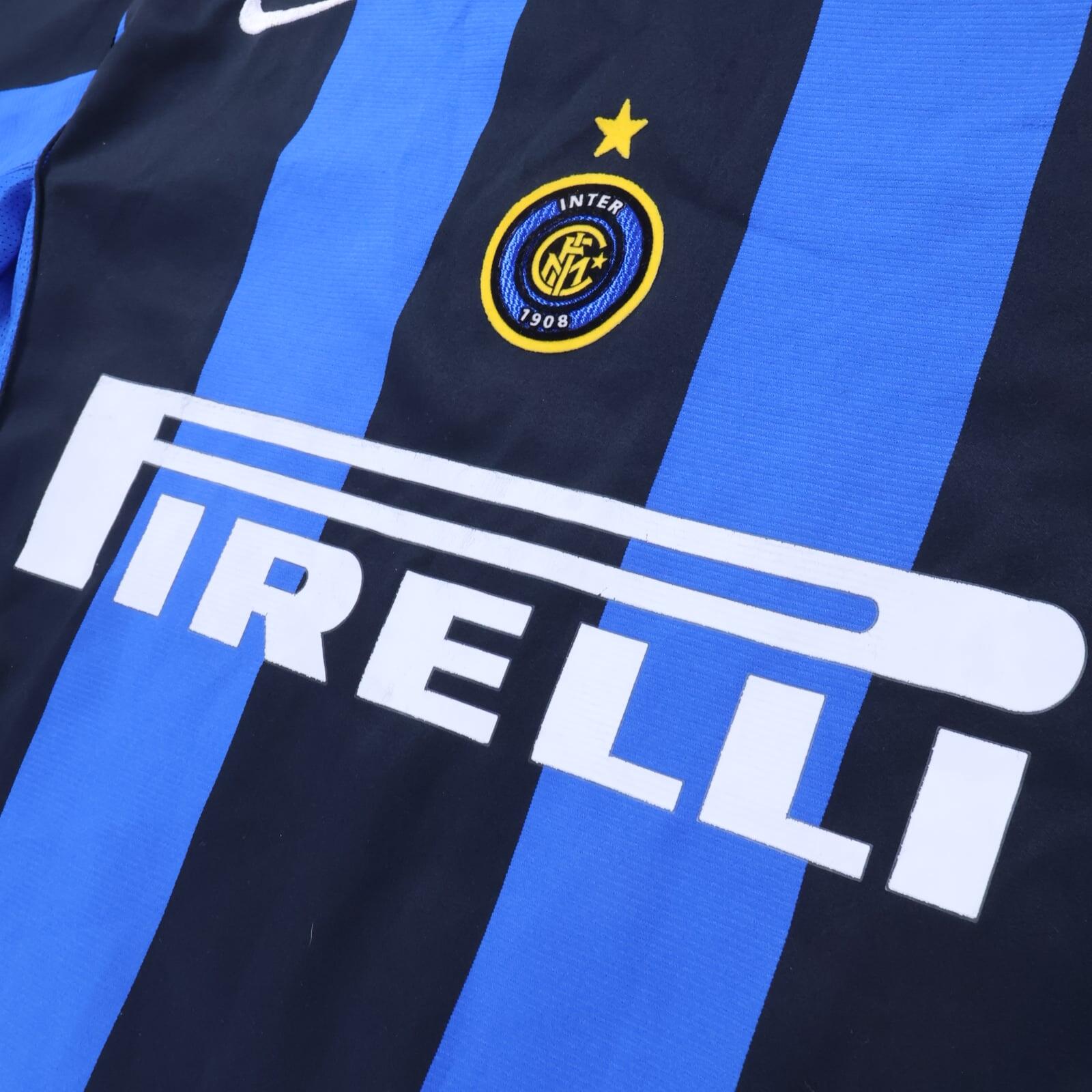 *MINT* Inter Milan Adriano #10 2004/05 Home Shirt - Long Sleeve - L