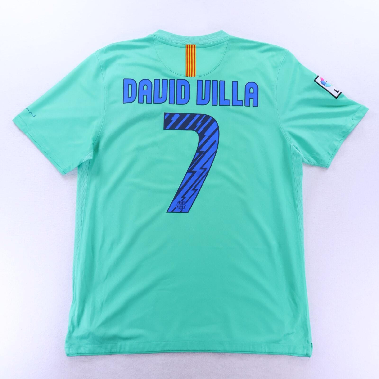 Barcelona David Villa #7 2010/11 Away Shirt - L