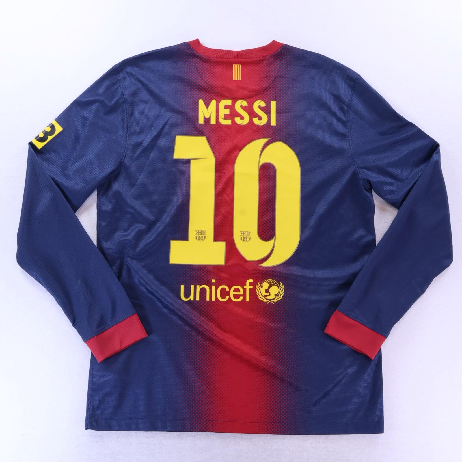 *MINT* Barcelona Messi #10 2012/13 Home Shirt - Long Sleeve - L