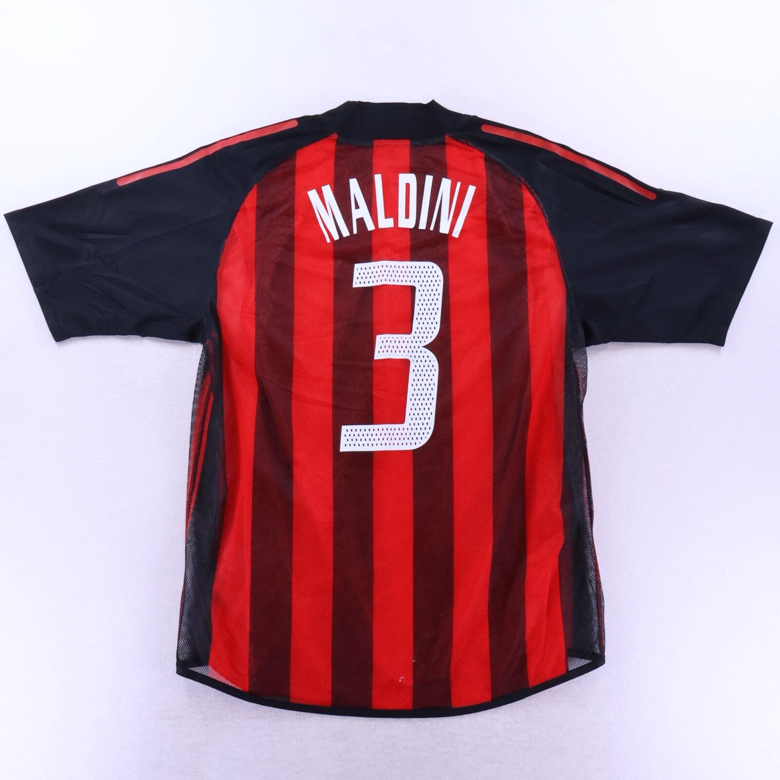 Ac Milan Maldini #3 2002/05 Home Shirt - Player Issue - M