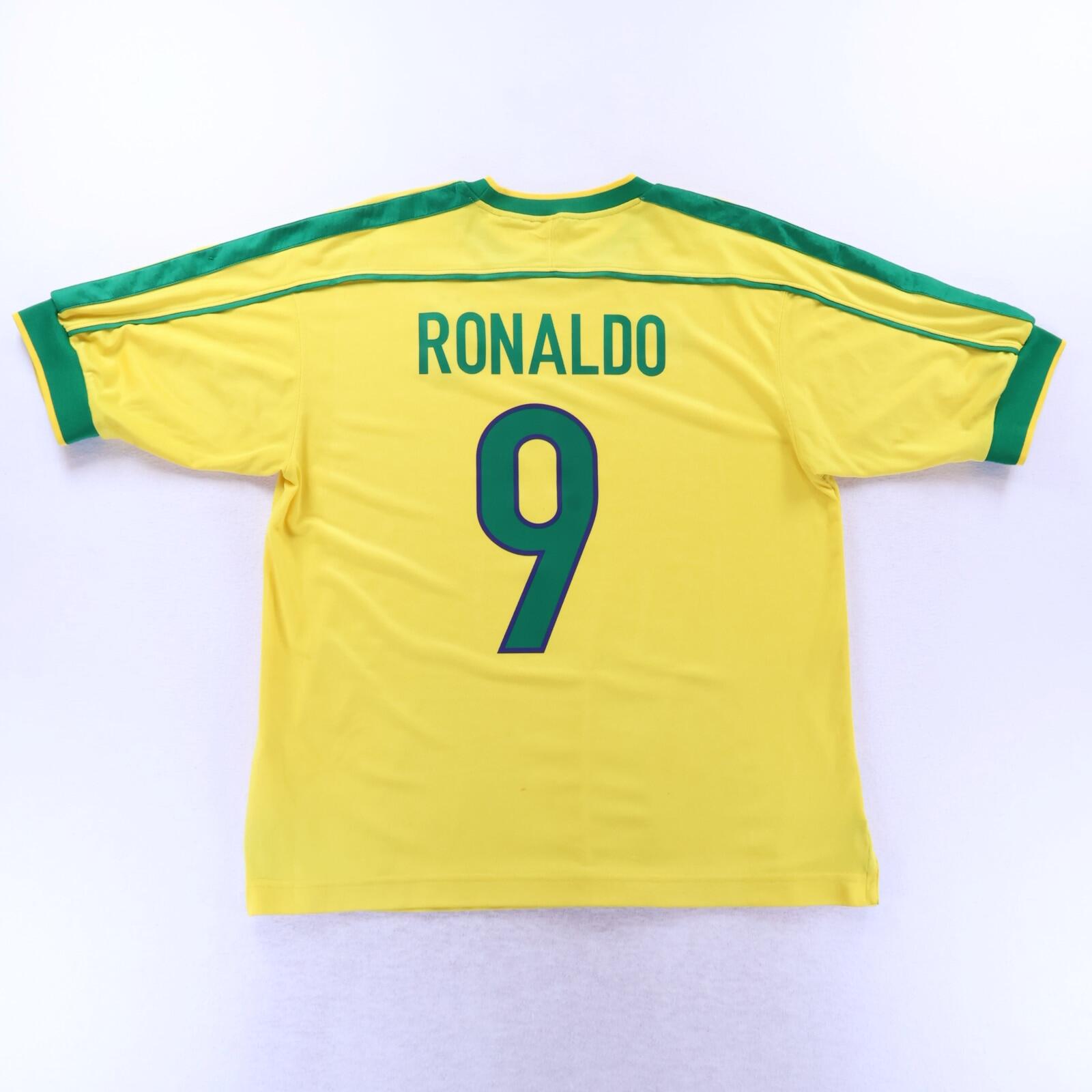 Brazil Ronaldo #9 1998/00 Home Shirt - L