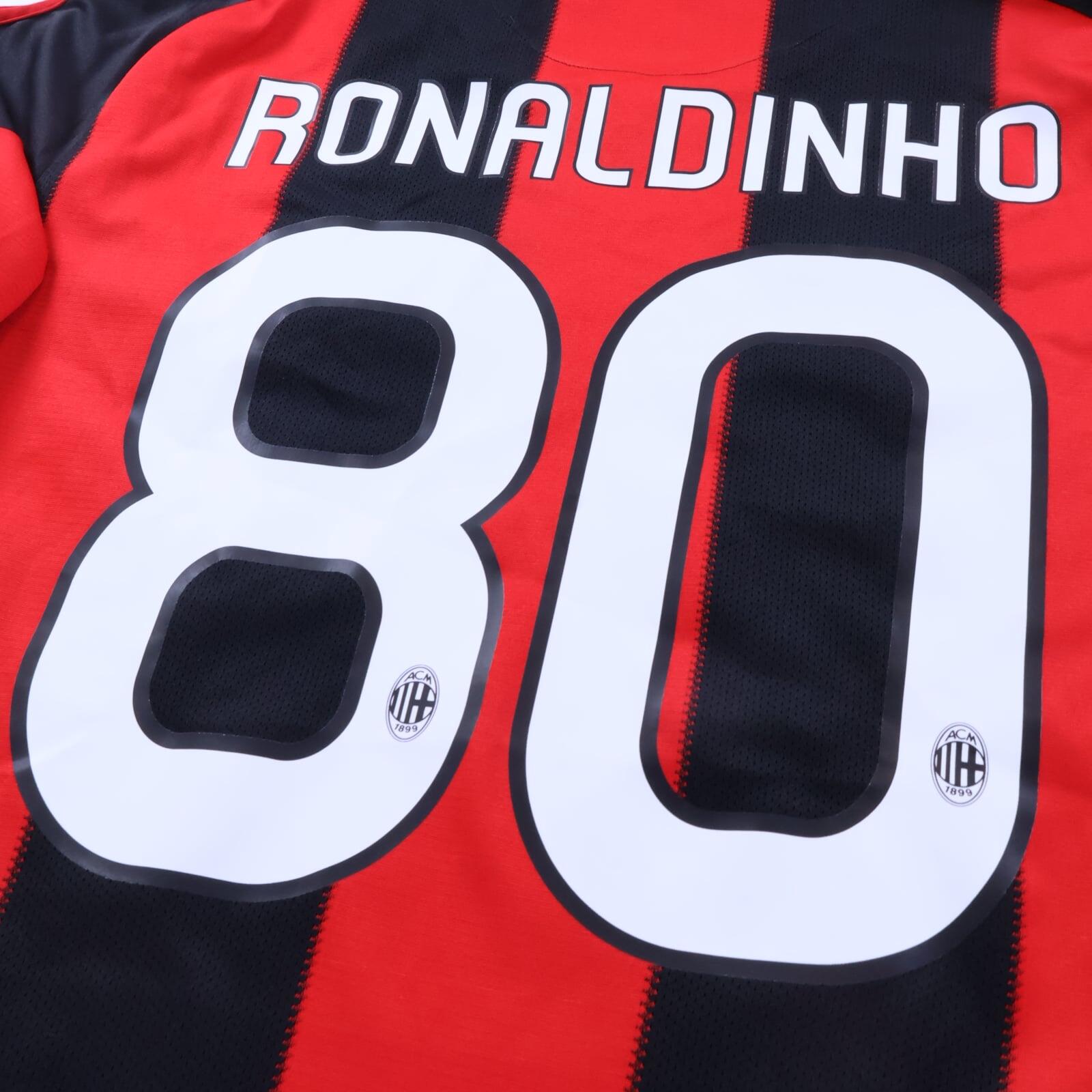 *MINT* Ac Milan Ronaldinho #80 2010/11 Home Shirt - L