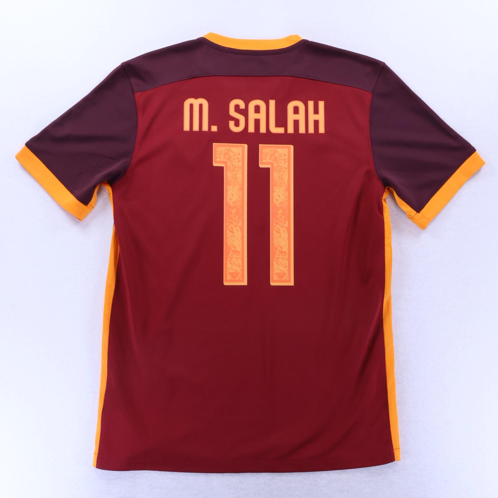 *MINT* As Roma M. Salah #11 2015/16 Home Shirt - M