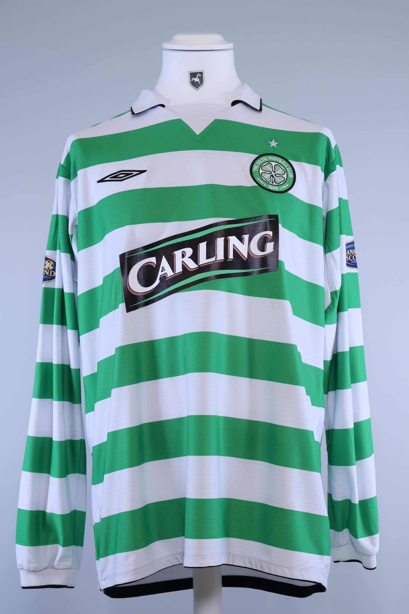Celtic F.C 2004/05 Juniho #7 Home Shirt - XL Authenic Original Football Shirt