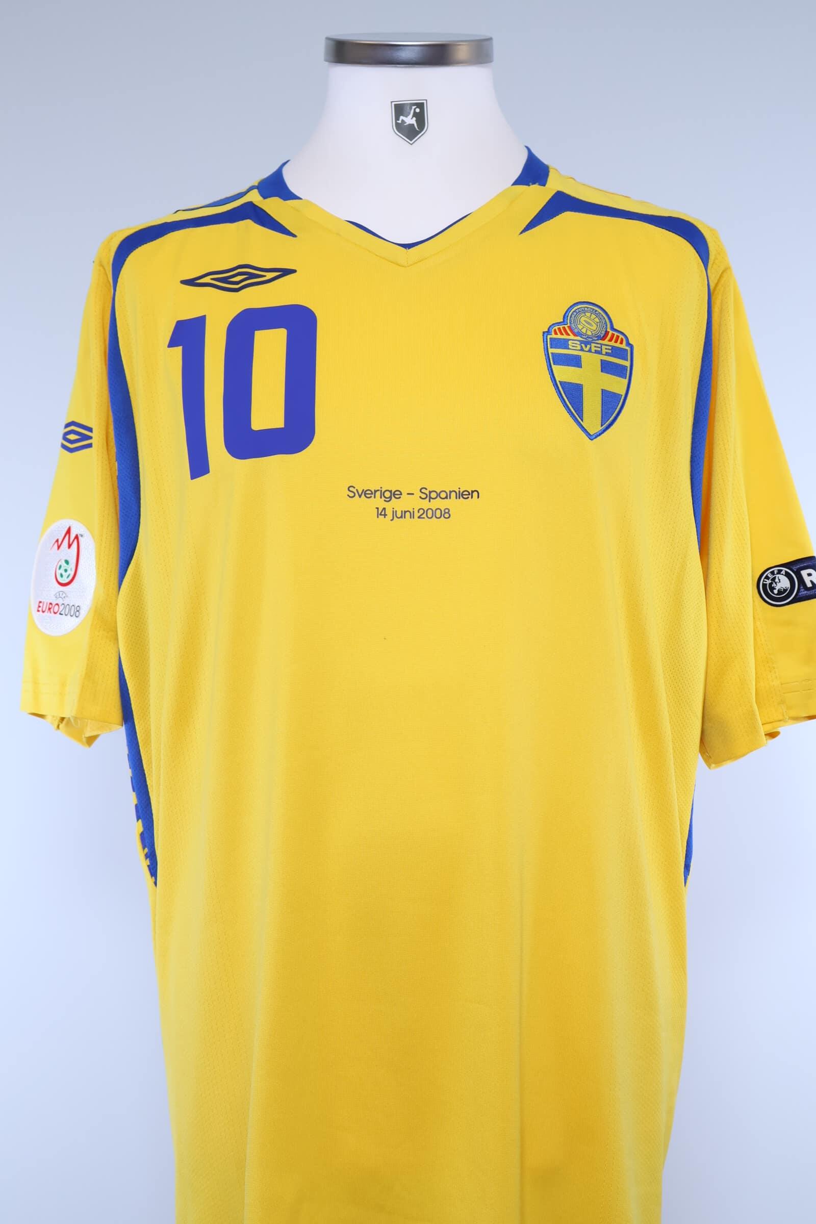 Sweden 2007/08 Ibrahimović #10 Home Shirt - XLAuthentic Original Football Shirt