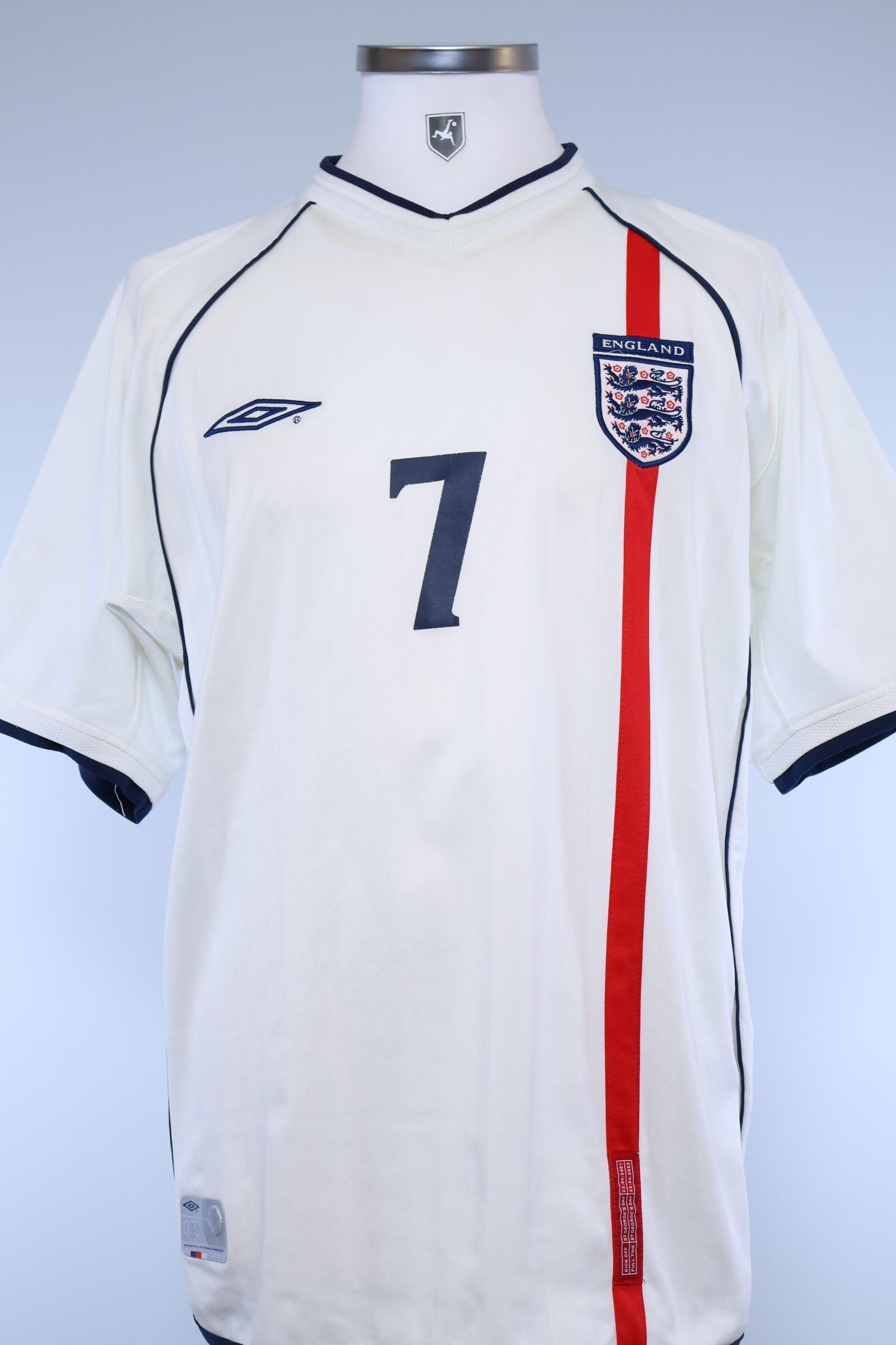 England 2001/03 Beckham #7 Home Shirt - LAuthentic Original Football Shirt