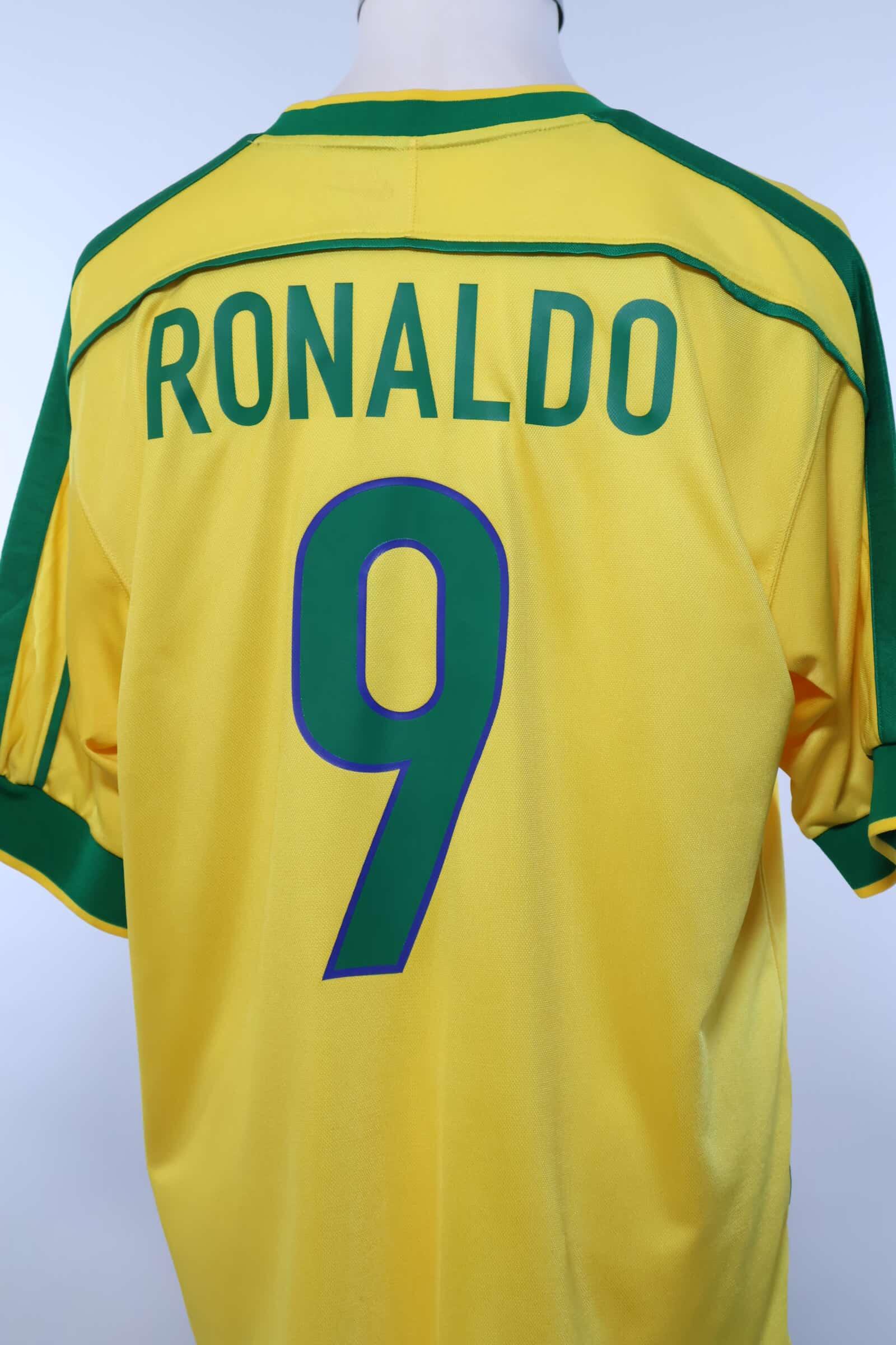 Brazil 1998/98 Ronaldo #9 World Cup Home Shirt - L Authenic Original Football Shirt