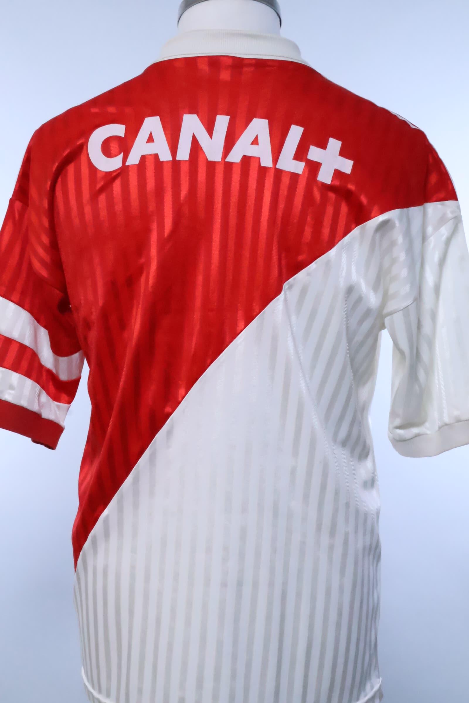 As Monaco 1990/91 Home Shirt - S Authenic Original Football Shirt
