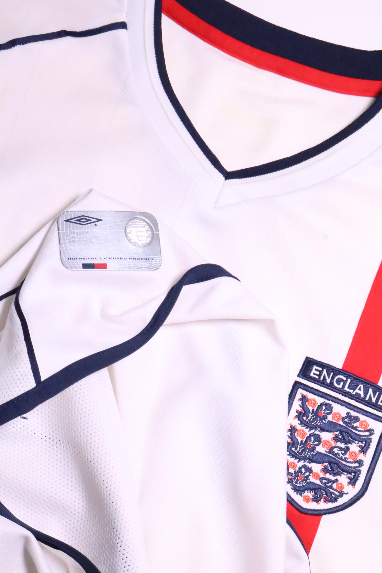 England 2001/03 Scholes #8 Home Shirt - XL Authenic Original Football Shirt