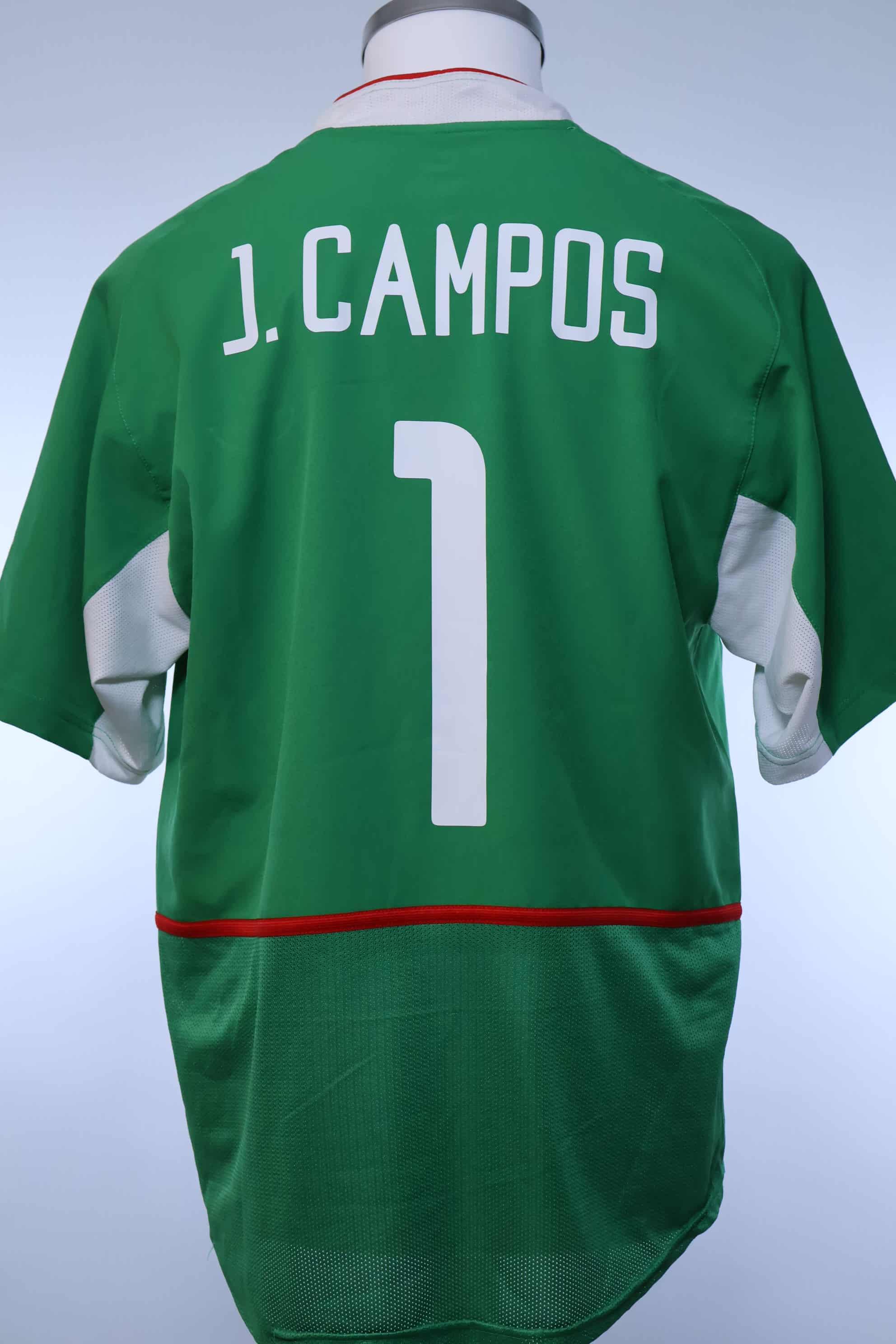 Mexico 2003/04 J. Campos #1 Home Shirt - M- BACK
