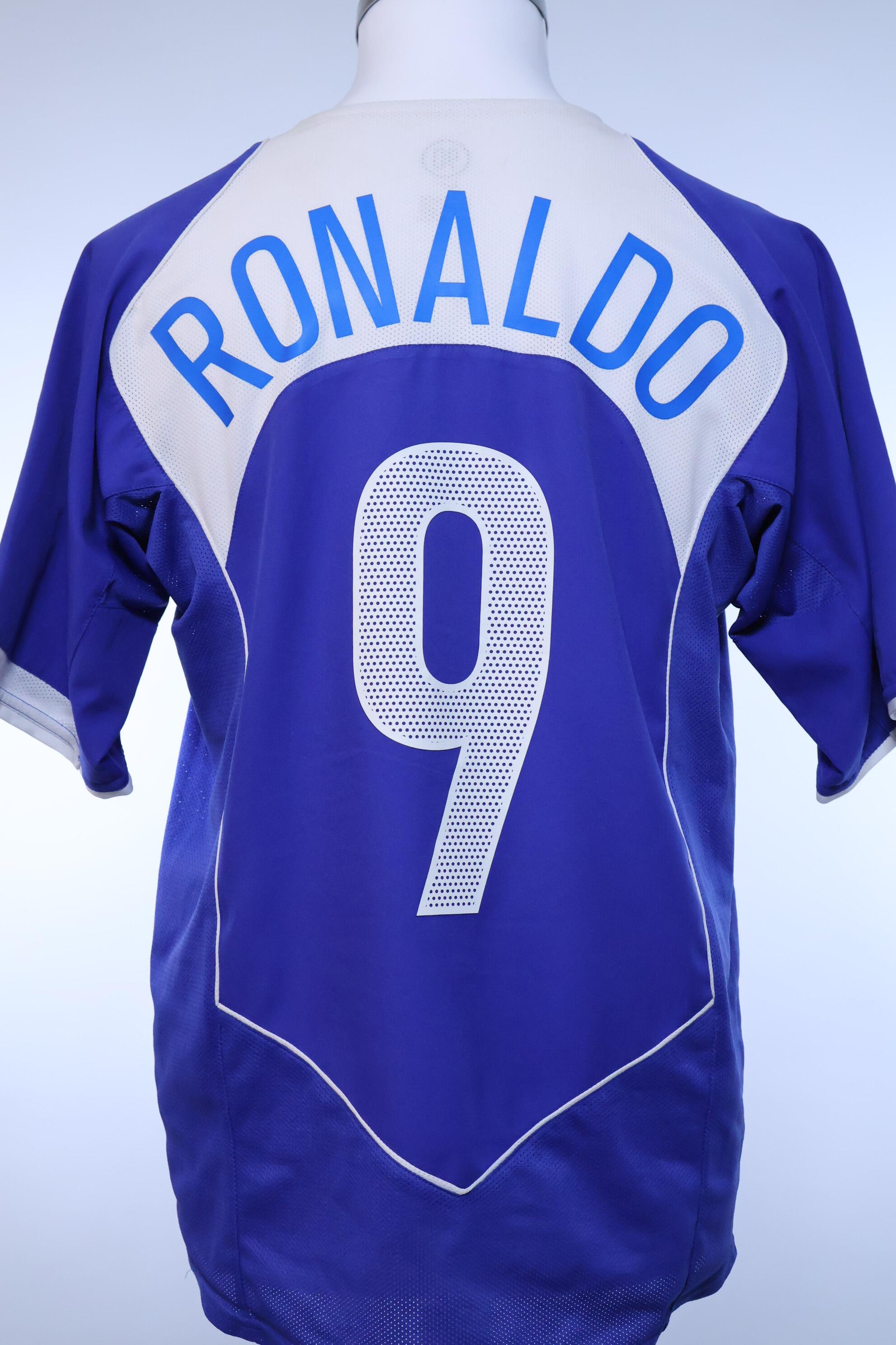 Brazil Ronaldo #9 2006/08 Home Shirt - M- BACK