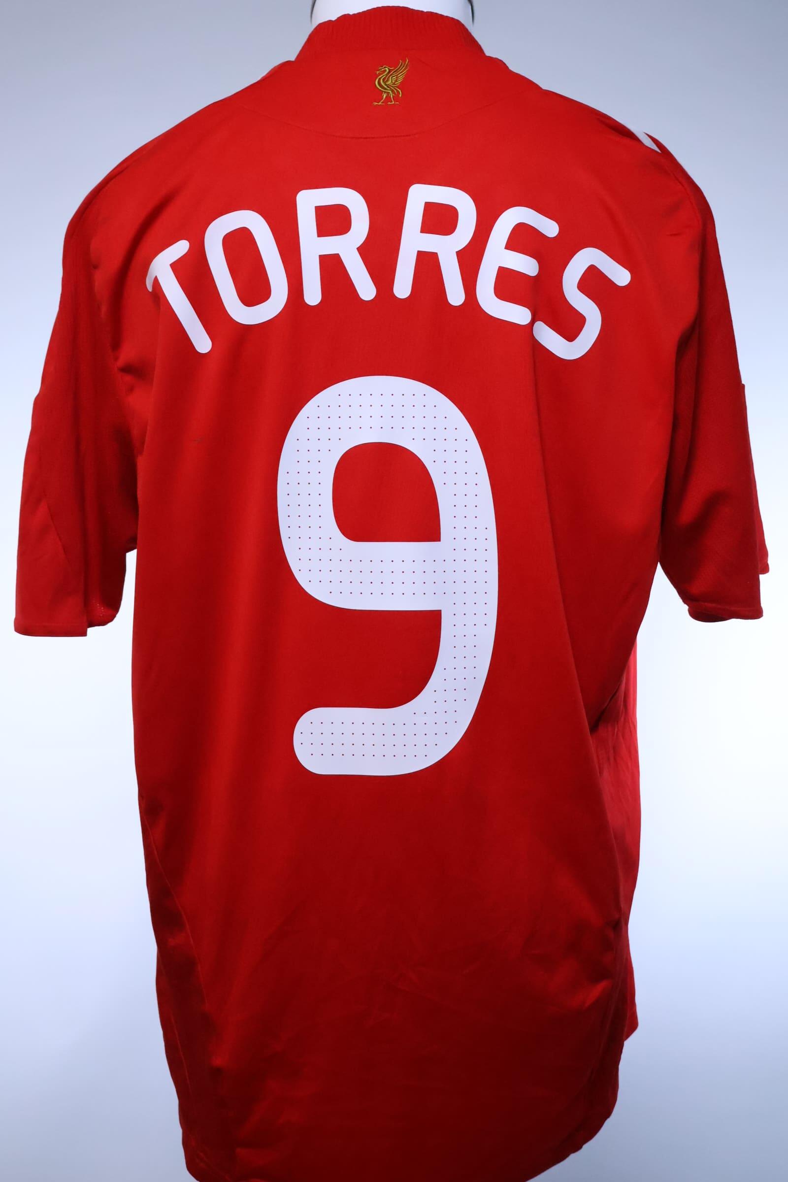 Liverpool F.C Torres #9 2008/10 Home Shirt - L- FRONT